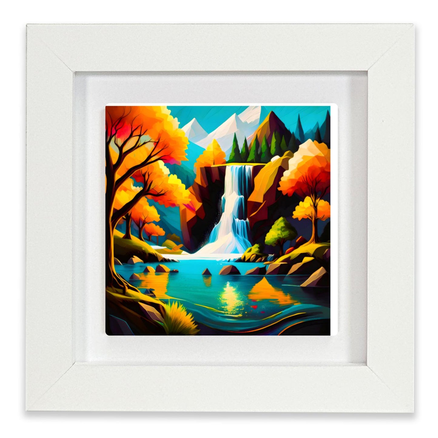 Modern Waterfall WF1, Ceramic Art, Highly Detailed Wall Art, Vivid Colours, Unique Gift Idea, Ready To Hang, A Gift For A Lifetime...