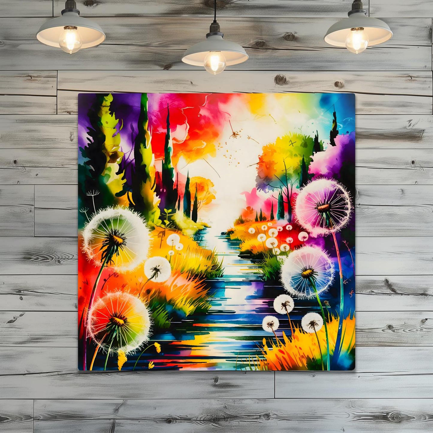 Dandelion No.D2, Print On Steel, unique Image, vivid colours, highly detailed, Unique Wall Art, Art Is A gift For A Lifetime