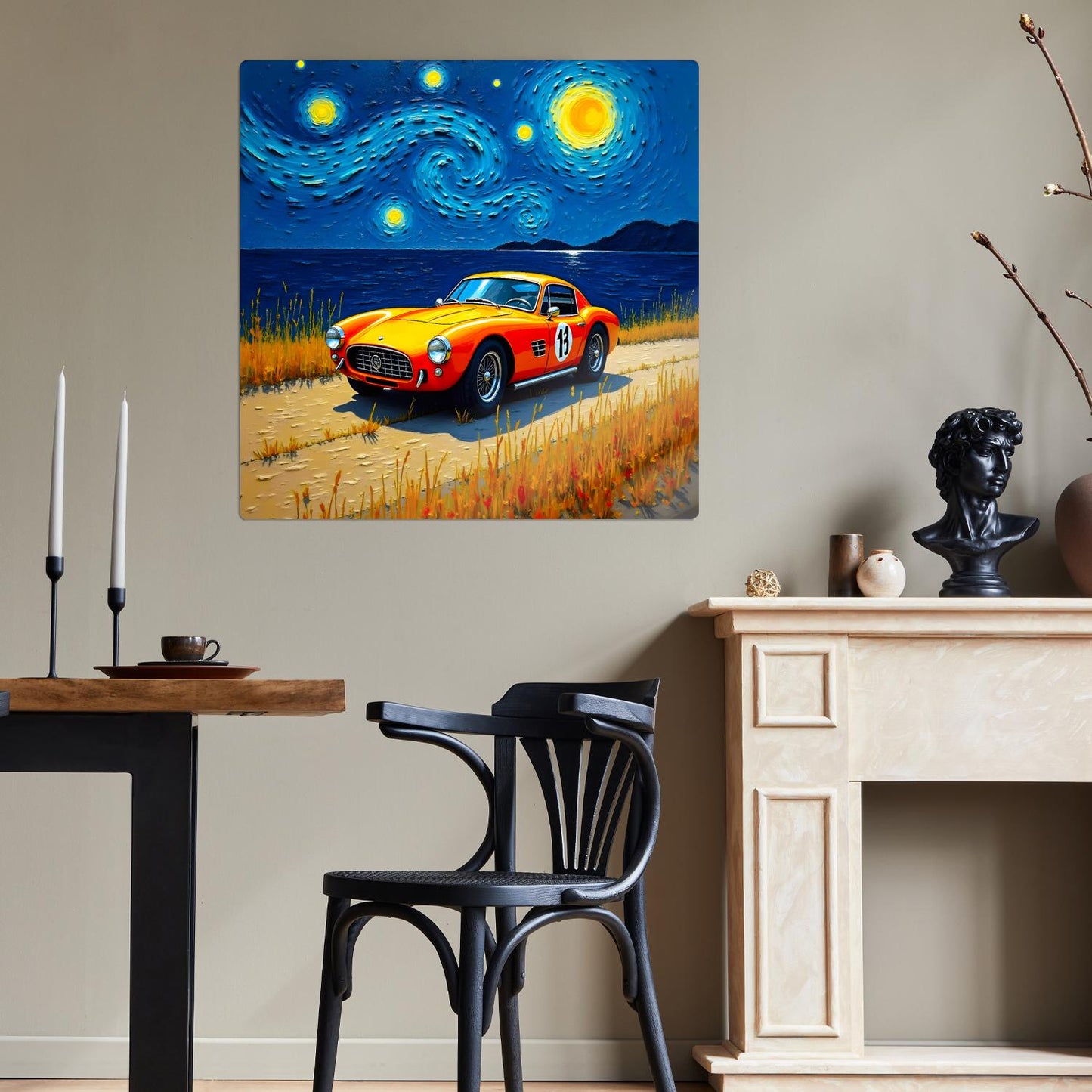 Motor Car No.C2, Printed On Steel, Unique Image, Original Print, Highly Detailed, Vibrant Colours, A Gift That Lasts Forever