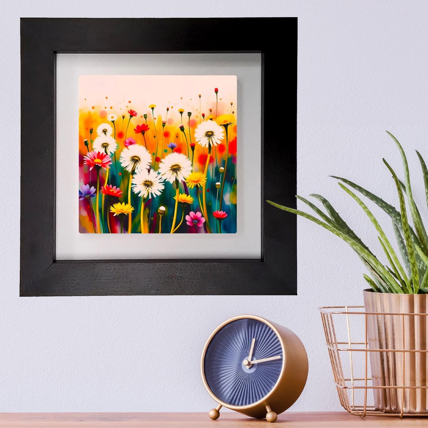 Wildflowers No.W4, Ceramic Artwork, Framed In Black Or White, Unique Gift Idea, Ready To Hang Or Freestanding...