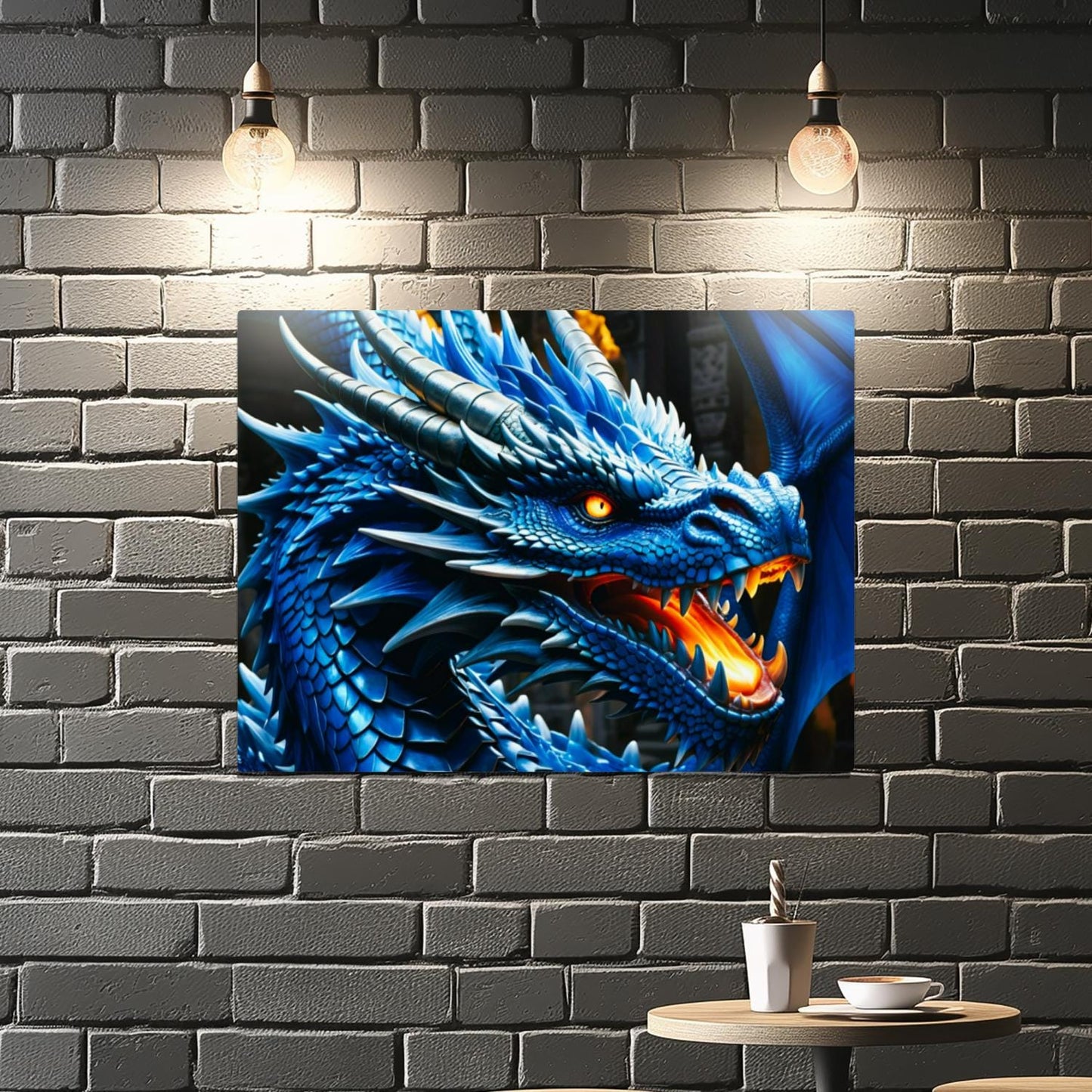 The Blue Dragon, Printed On Gloss Aluminium To Enhance Colours And Detail, Unique Wall Print, A Gift For A Lifetime...