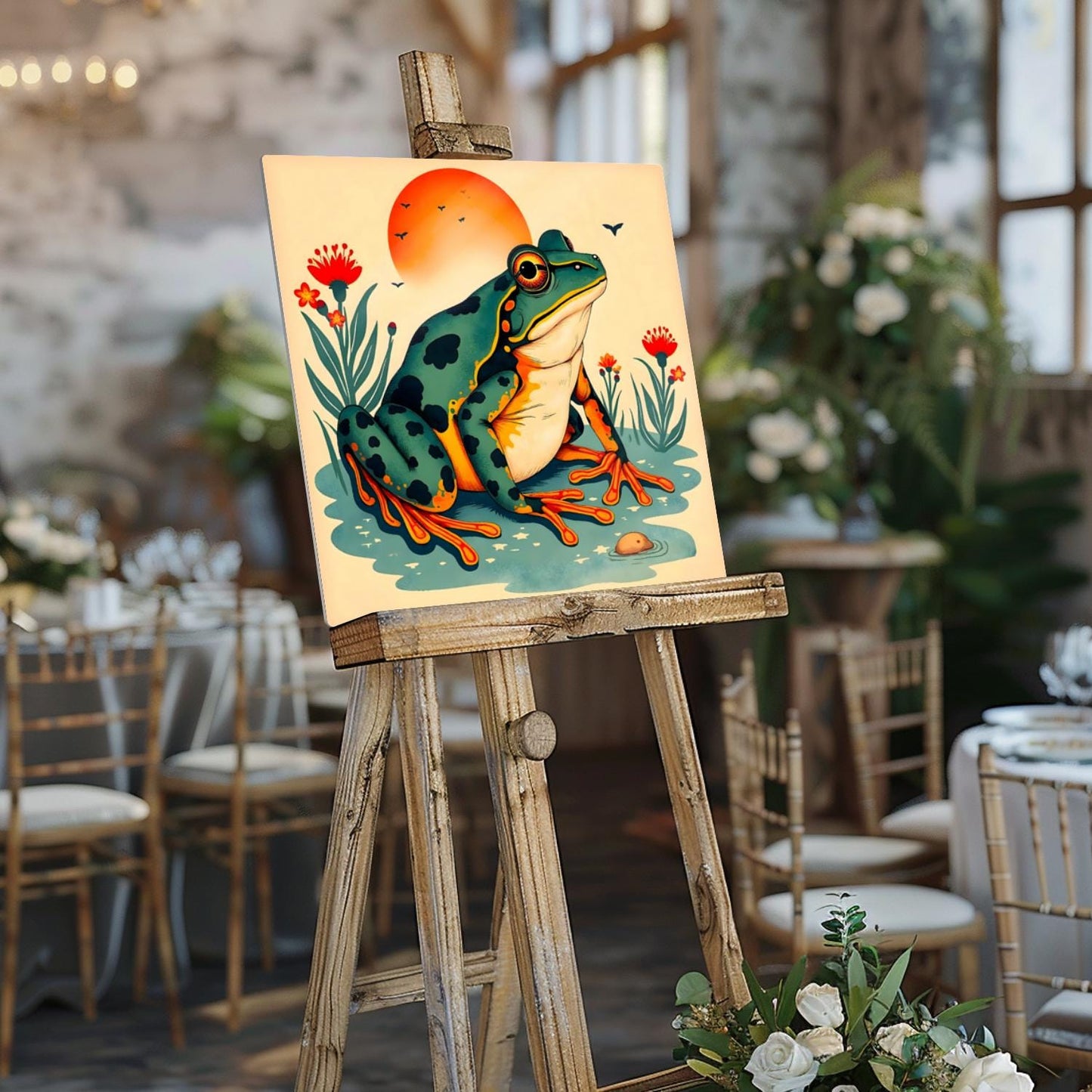 Frog Print No.F3, Printed On Steel, Unique Image, Perfect Gift, High Quality, Vivid Colours, Unique Wall Art, Art Is A Gift For A Lifetime.