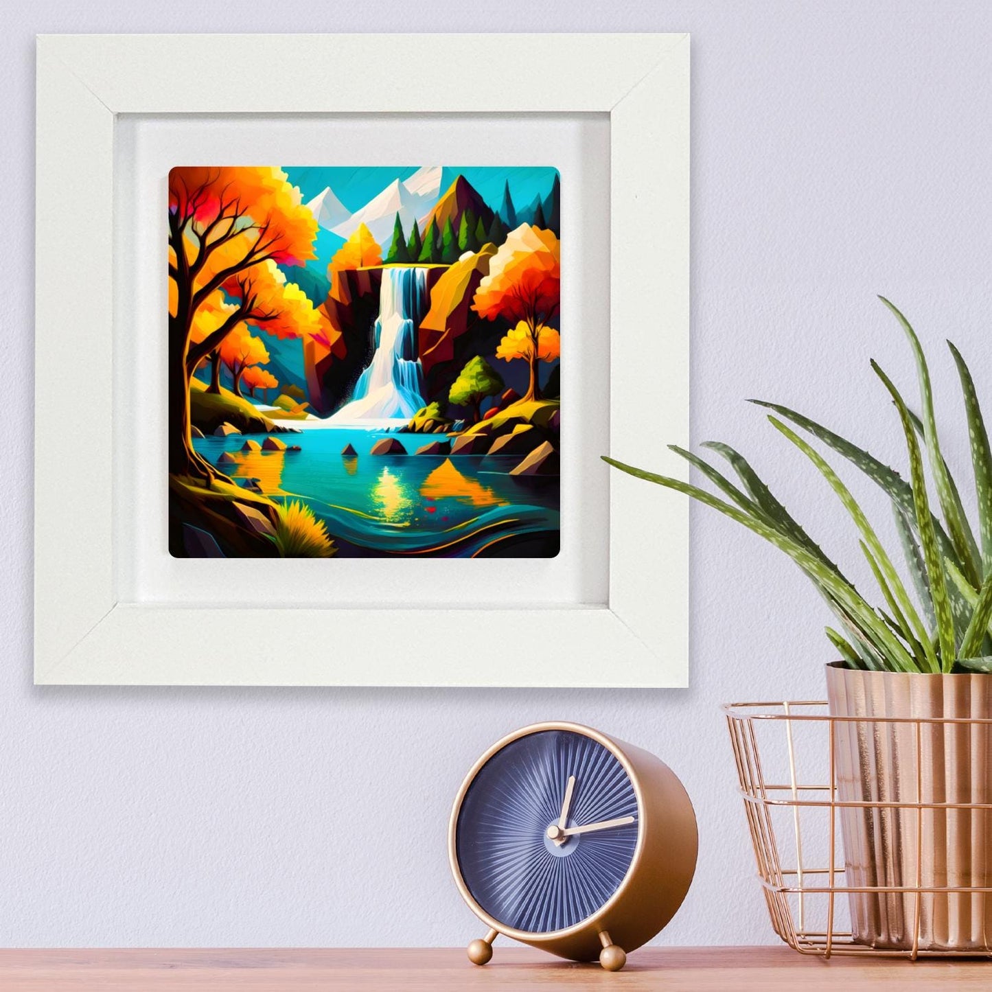 Modern Waterfall WF1, Ceramic Art, Highly Detailed Wall Art, Vivid Colours, Unique Gift Idea, Ready To Hang, A Gift For A Lifetime...