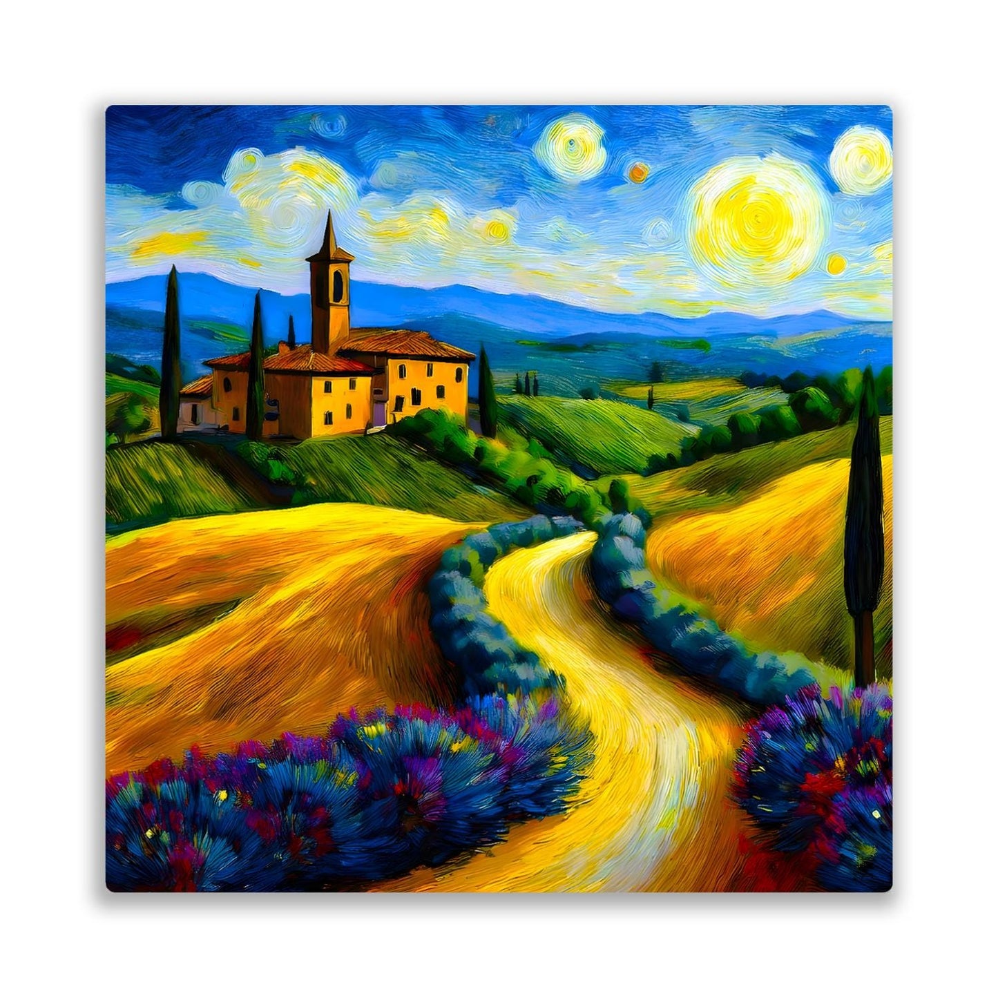 Italian Countryside No4, Printed On Steel, Unique Image, Original Print, Highly Detailed, Vibrant Colours, A Gift That Lasts Forever
