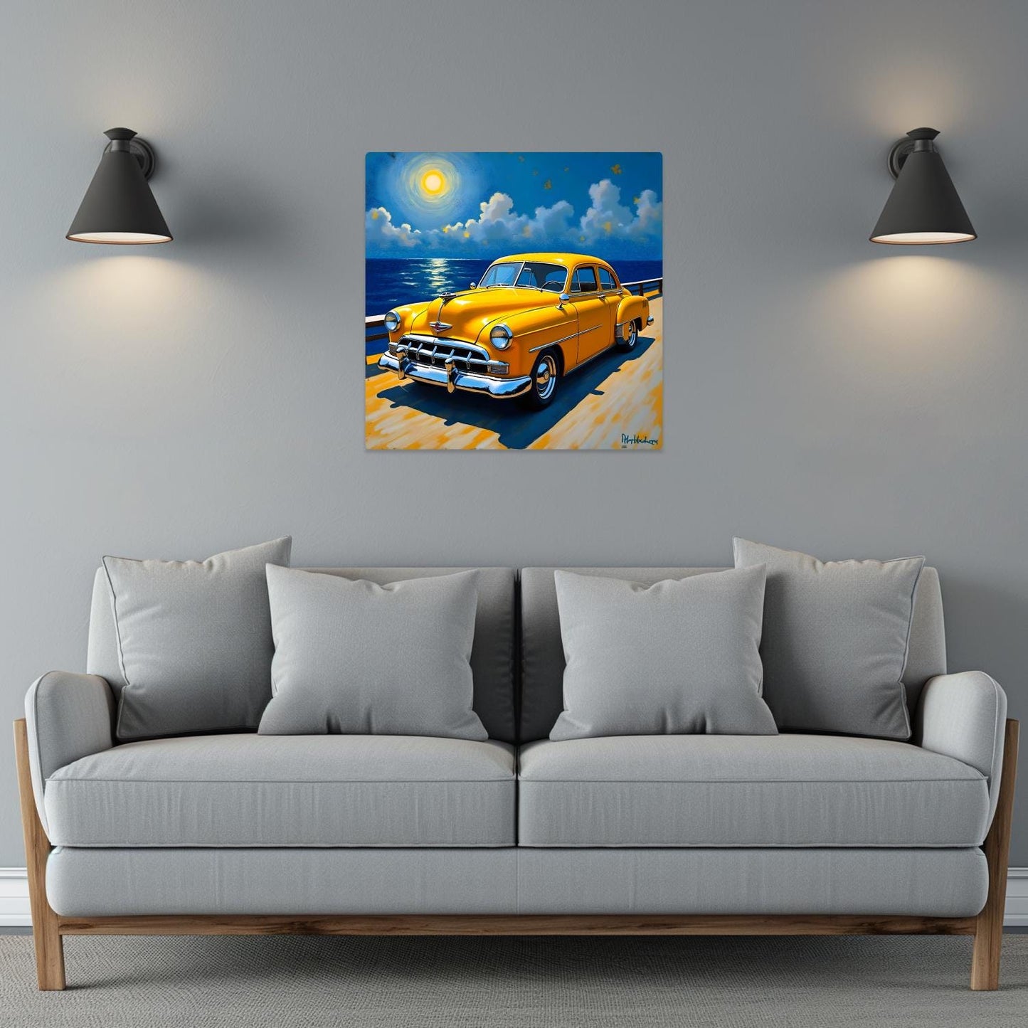 Motor Car No.C6, Printed On Steel, Unique Image, Original Print, Highly Detailed, Vibrant Colours, A Gift That Lasts Forever.