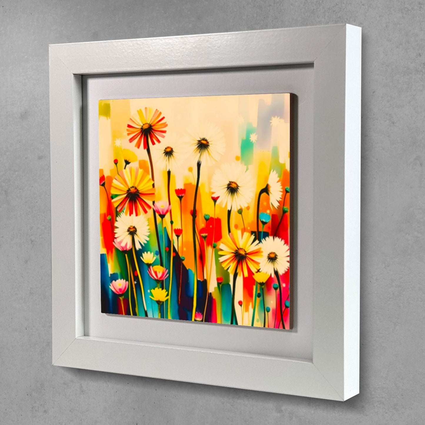 Wildflowers No.W2, Ceramic Artwork, Framed In Black Or White, Unique Gift Idea, Ready To Hang Or Freestanding...