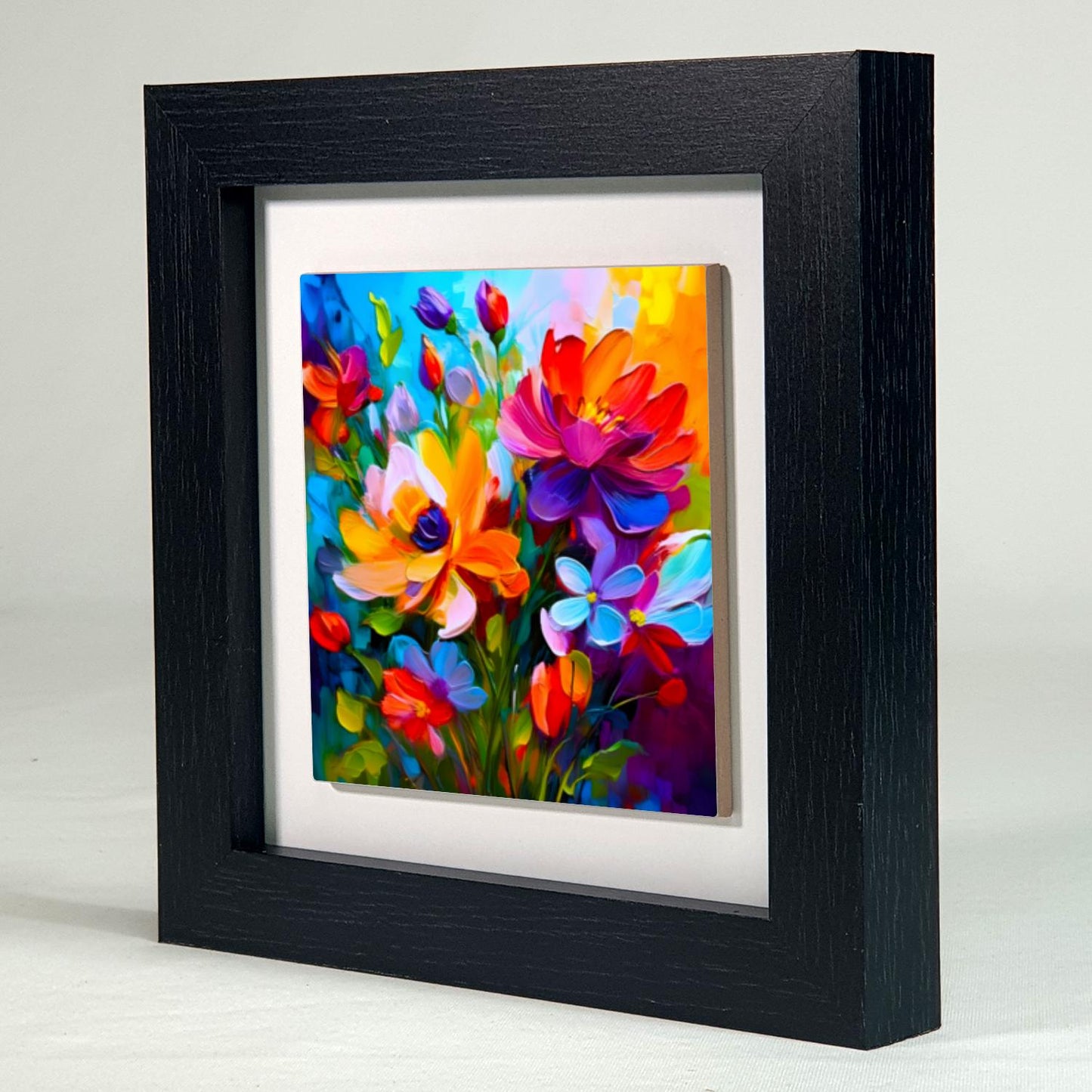 A Touch Of Colour 3, Ceramic Artwork, Framed In Black Or White, Unique Gift Idea, Ready To Hang Or Freestanding...