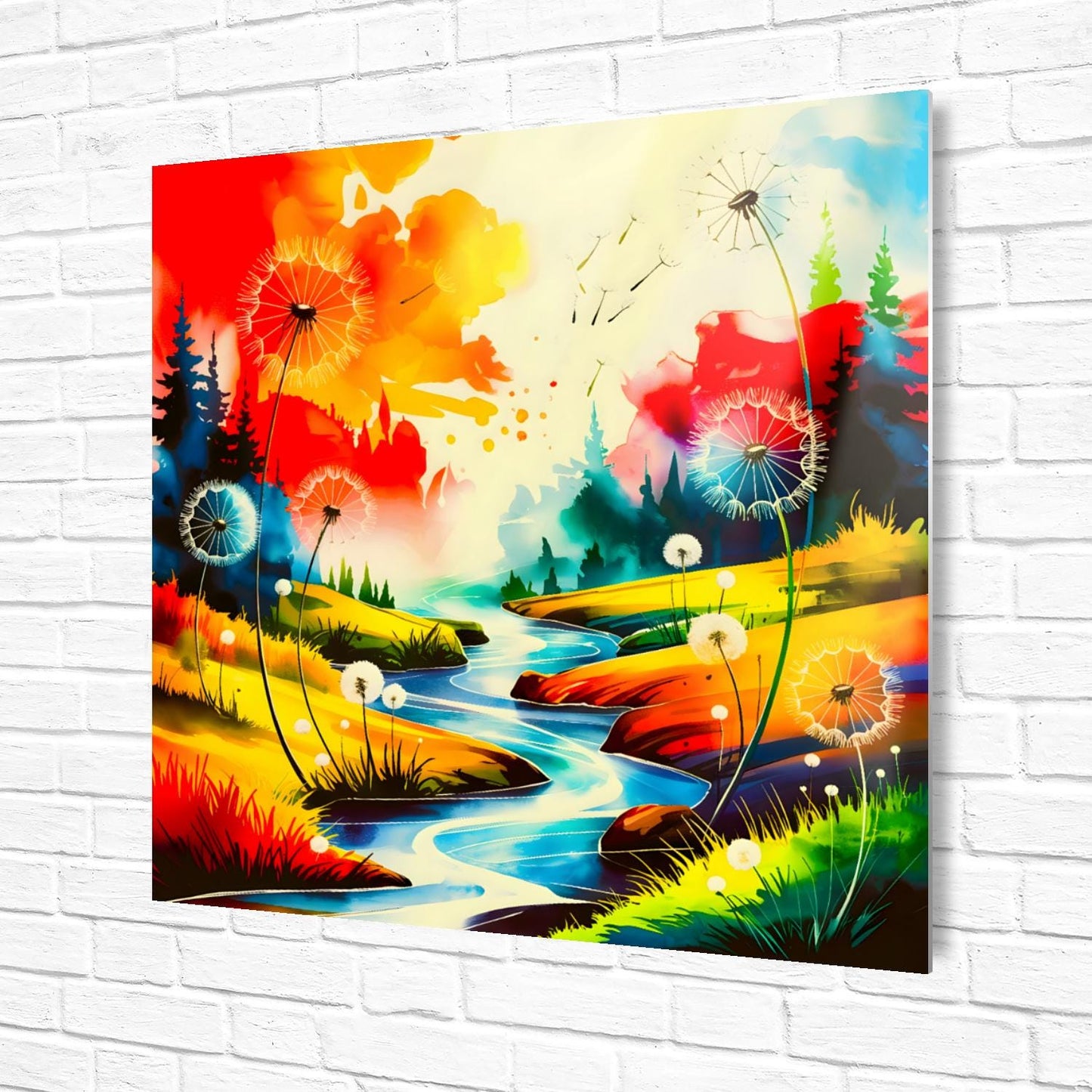Dandelion No.D3, Printed On Steel, Unique Image, Vivid Colours, Highly Detailed, Unique Wall Art, Art Is A gift For A Lifetime
