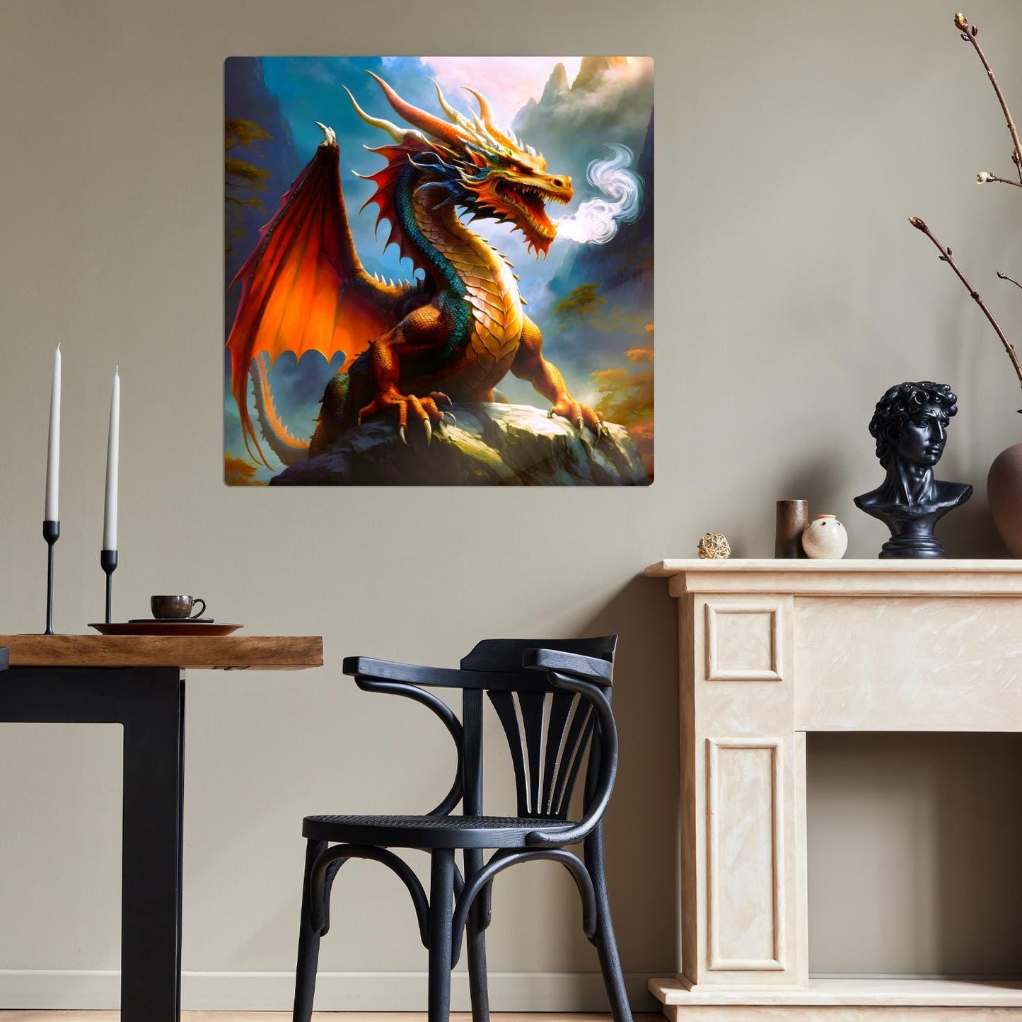 Dragon D4, Printed On Gloss Aluminium To Enhance Colours And Detail, Unique Wall Print, A Gift For A Lifetime...
