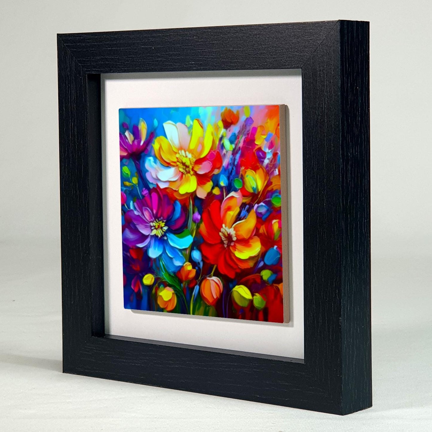 A Touch Of Colour 4, Ceramic Artwork, Framed In Black Or White, Unique Gift Idea, Ready To Hang Or Freestanding...