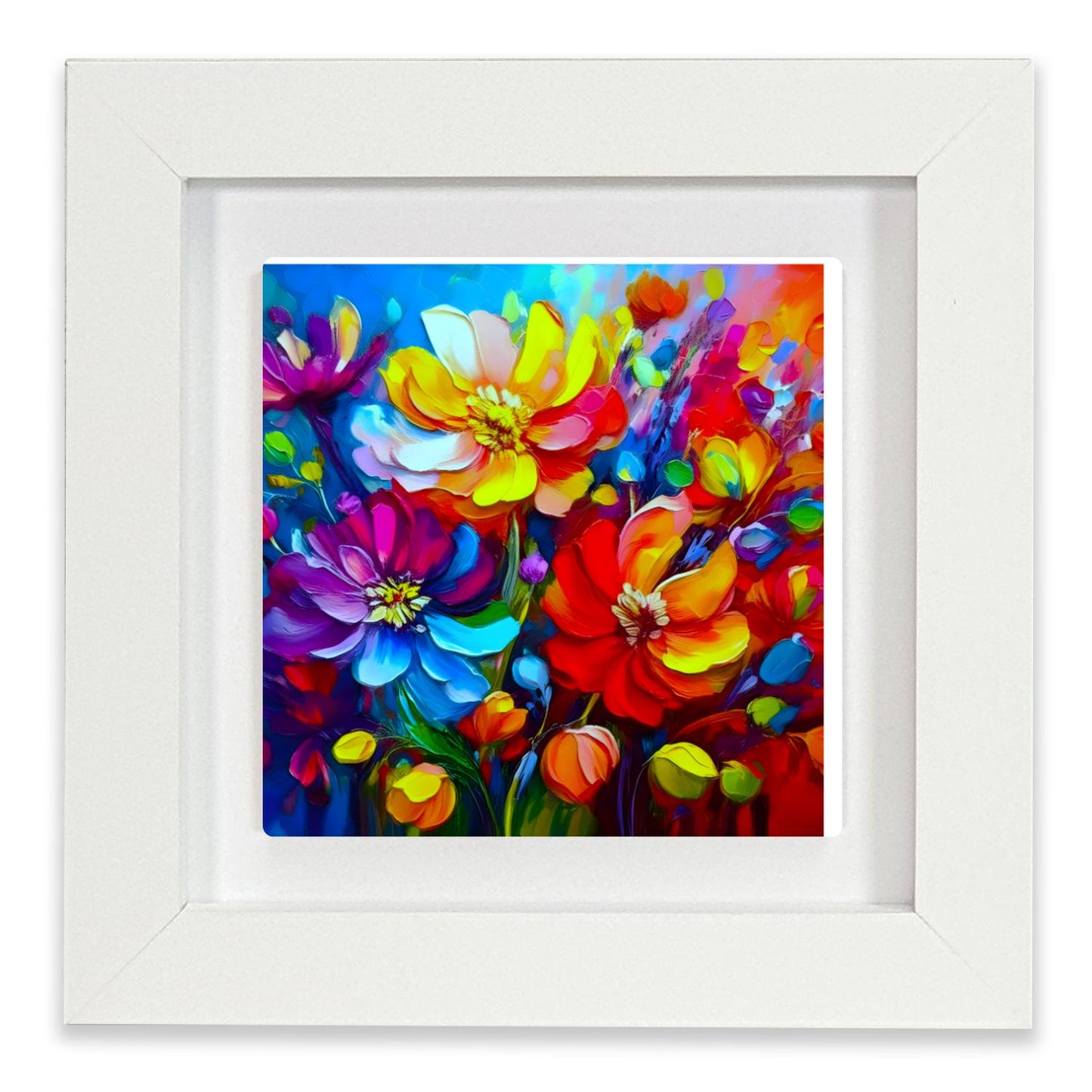 A Touch Of Colour 4, Ceramic Artwork, Framed In Black Or White, Unique Gift Idea, Ready To Hang Or Freestanding...