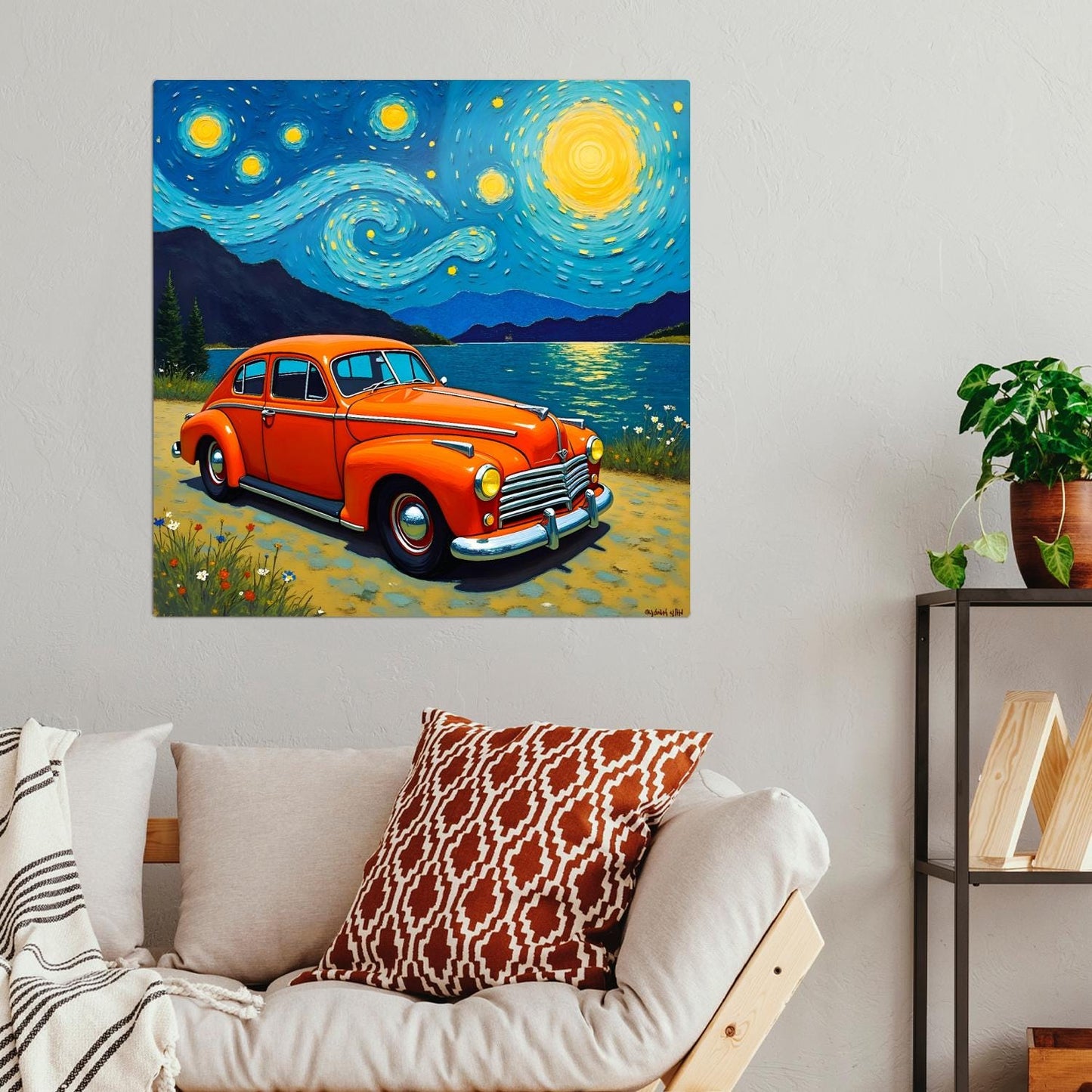 Motor Car No.C4, Printed On Steel, Unique Image, Original Print, Highly Detailed, Vibrant Colours, A Gift That Lasts Forever