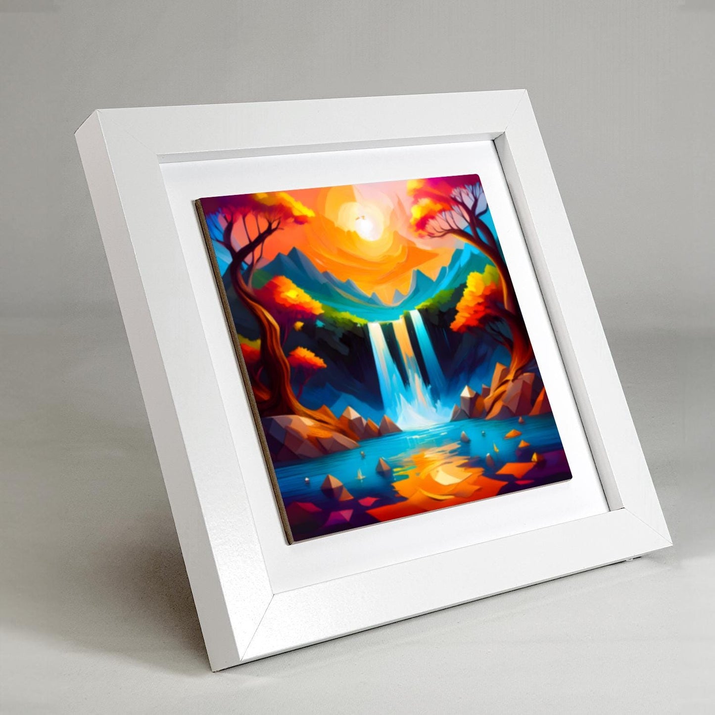 Modern Waterfall WF4, Ceramic Art, Highly Detailed Wall Art, Vivid Colours, Unique Gift Idea, Ready To Hang, A Gift For A Lifetime...