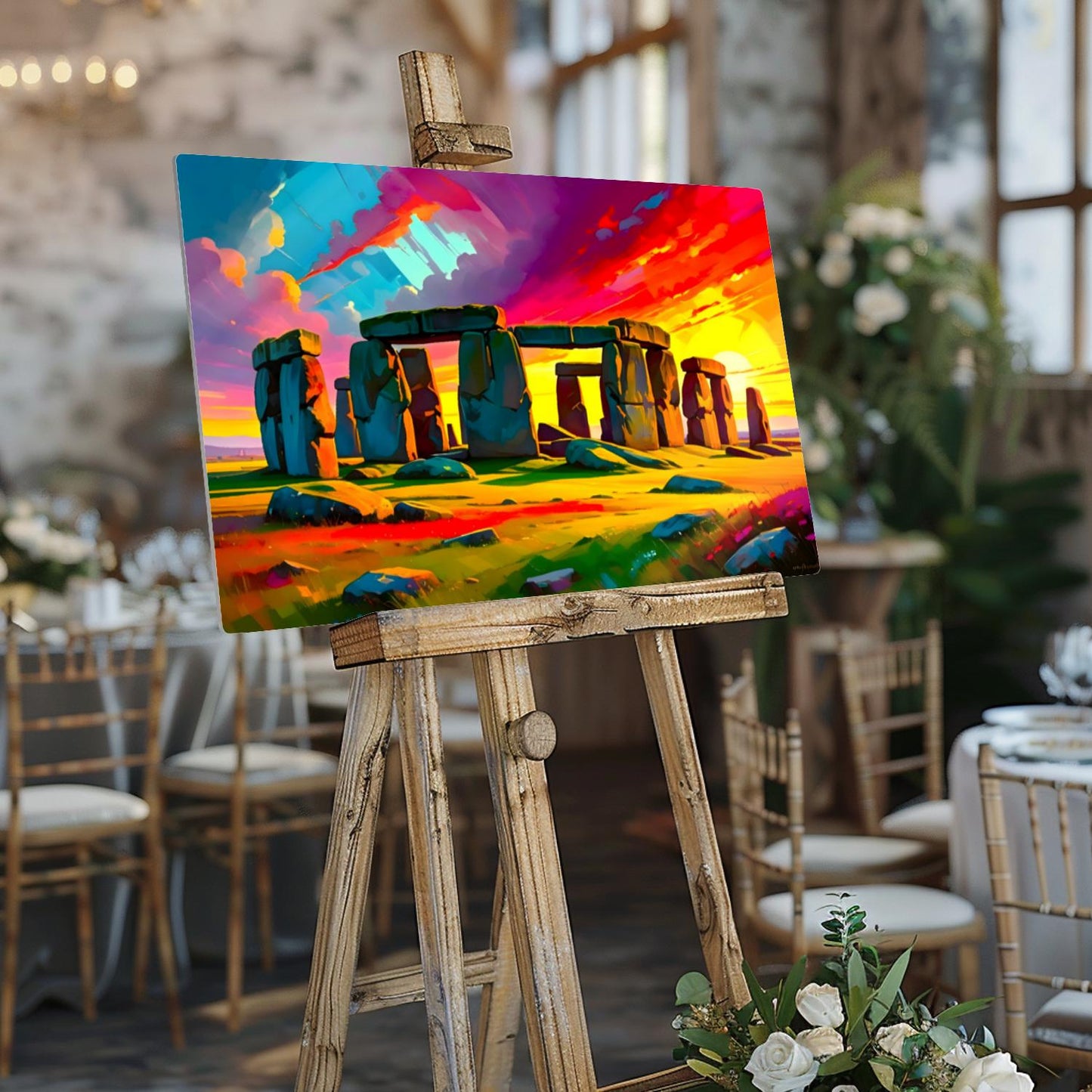 Stonehenge No.SH3, Printed On Steel, Unique Gifts, Highly Detailed, Vivid Colours, Original Print, A Gift That Lasts Forever.