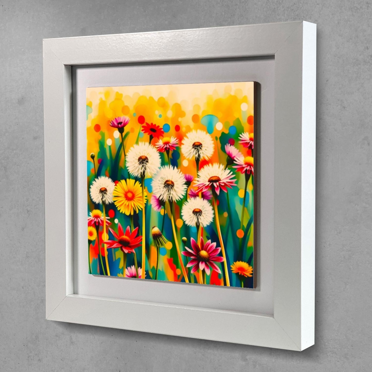 Wildflowers No.1, Ceramic Artwork, Framed In Black Or White, Unique Gift Idea, Ready To Hang Or Freestanding...