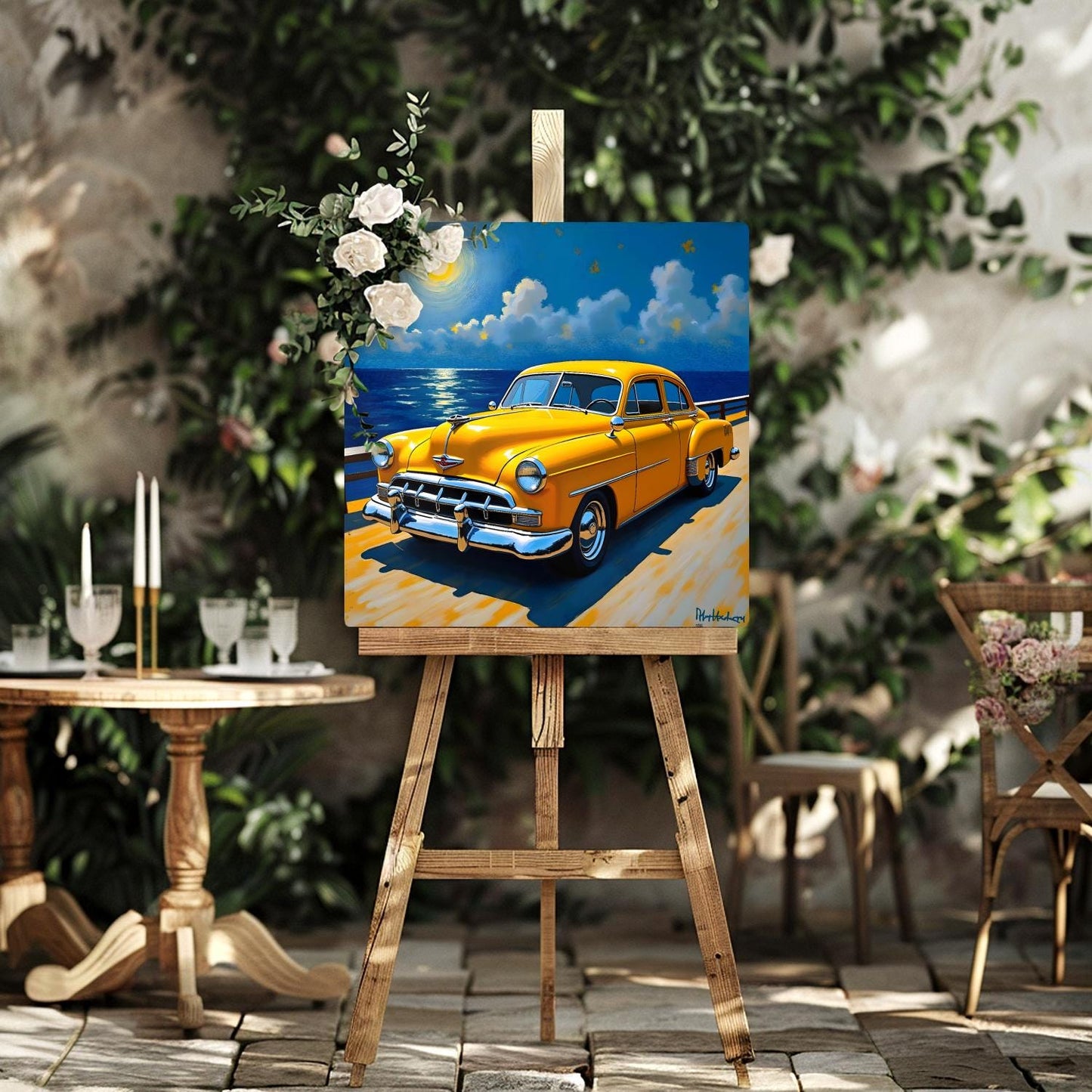 Motor Car No.C6, Printed On Steel, Unique Image, Original Print, Highly Detailed, Vibrant Colours, A Gift That Lasts Forever.