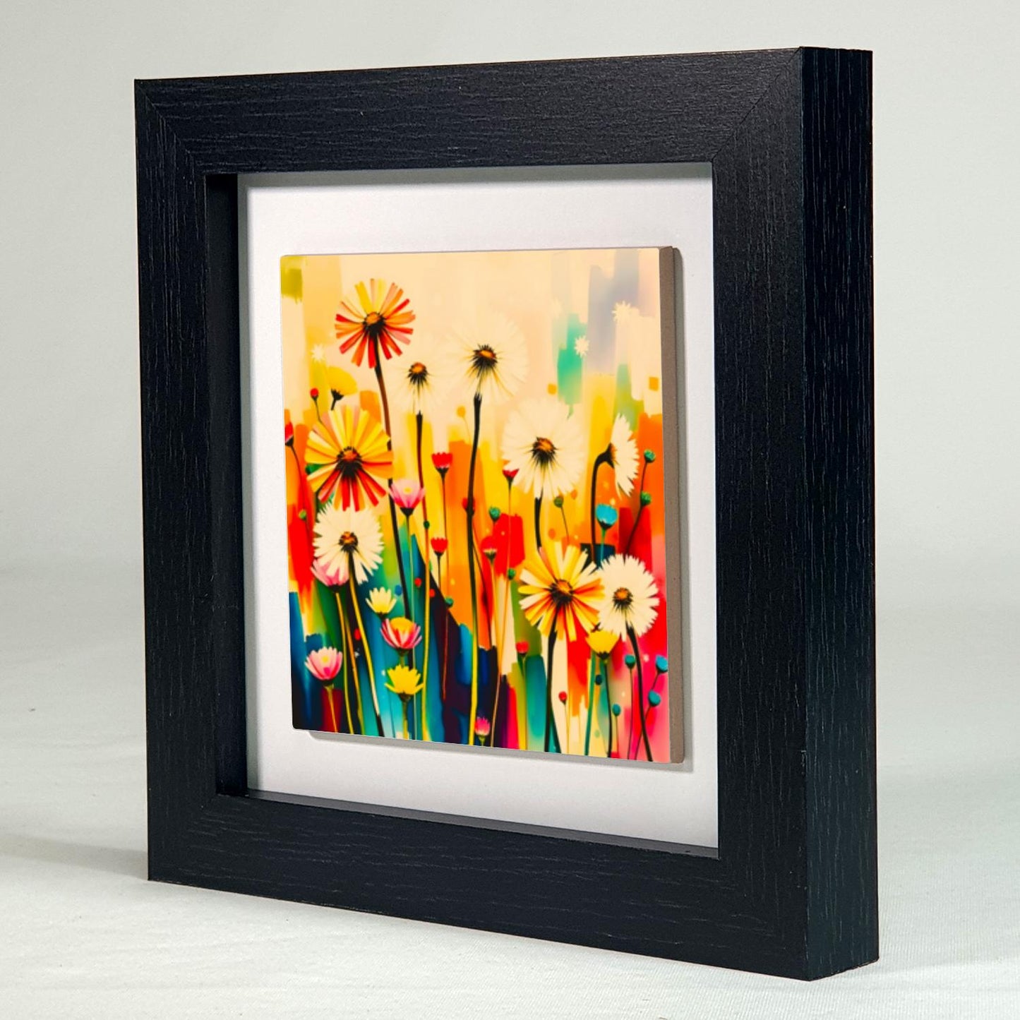 Wildflowers No.W2, Ceramic Artwork, Framed In Black Or White, Unique Gift Idea, Ready To Hang Or Freestanding...