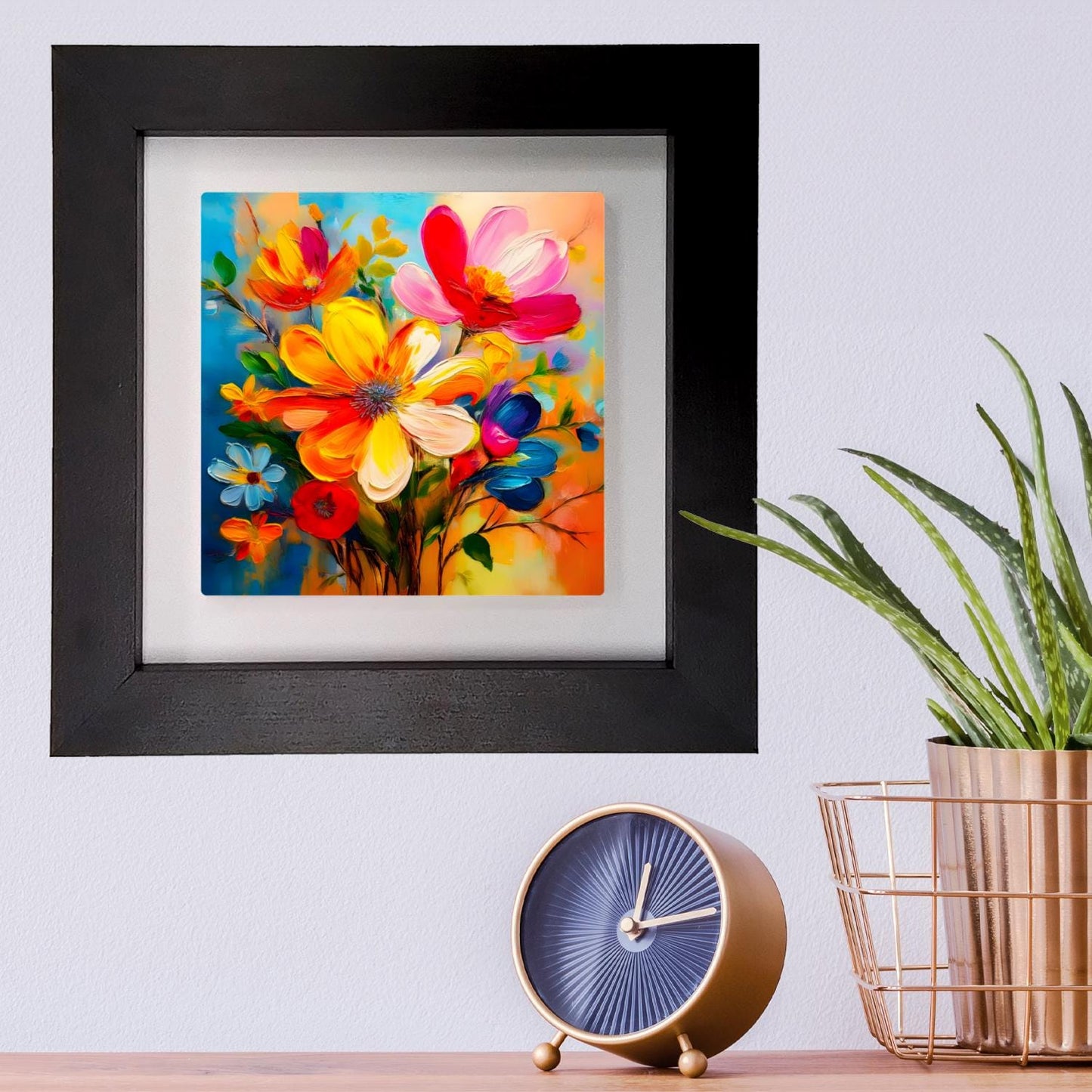 A Touch Of Colour 1, Ceramic Artwork, Framed In Black Or White, Unique Gift Idea, Ready To Hang Or Freestanding...