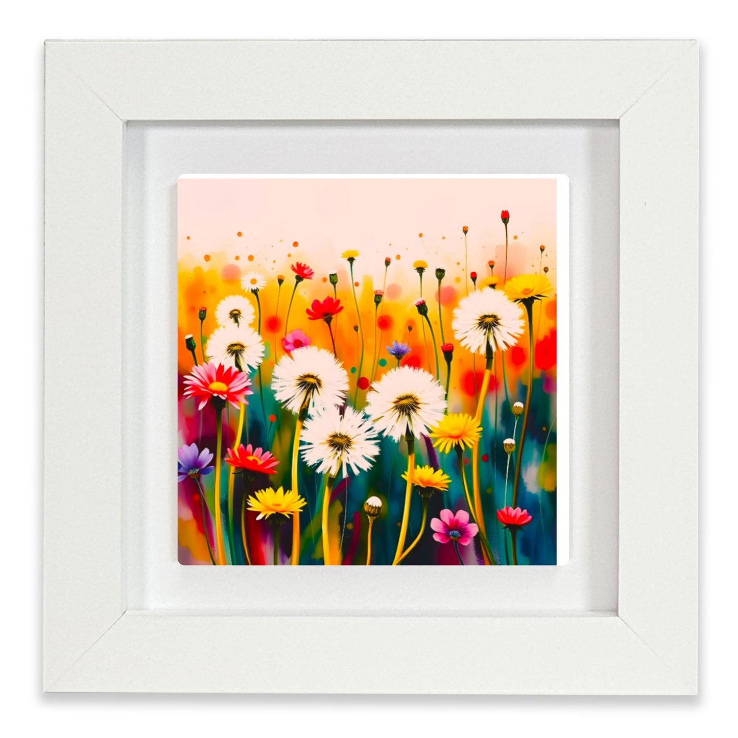Wildflowers No.W4, Ceramic Artwork, Framed In Black Or White, Unique Gift Idea, Ready To Hang Or Freestanding...