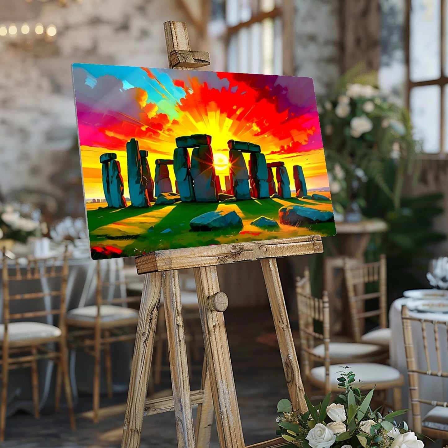 Stonehenge No.SH2, Printed On Steel, Unique Gift, Highly Detailed, Vivid Colours, Original Print, A Gift That Lasts Forever.
