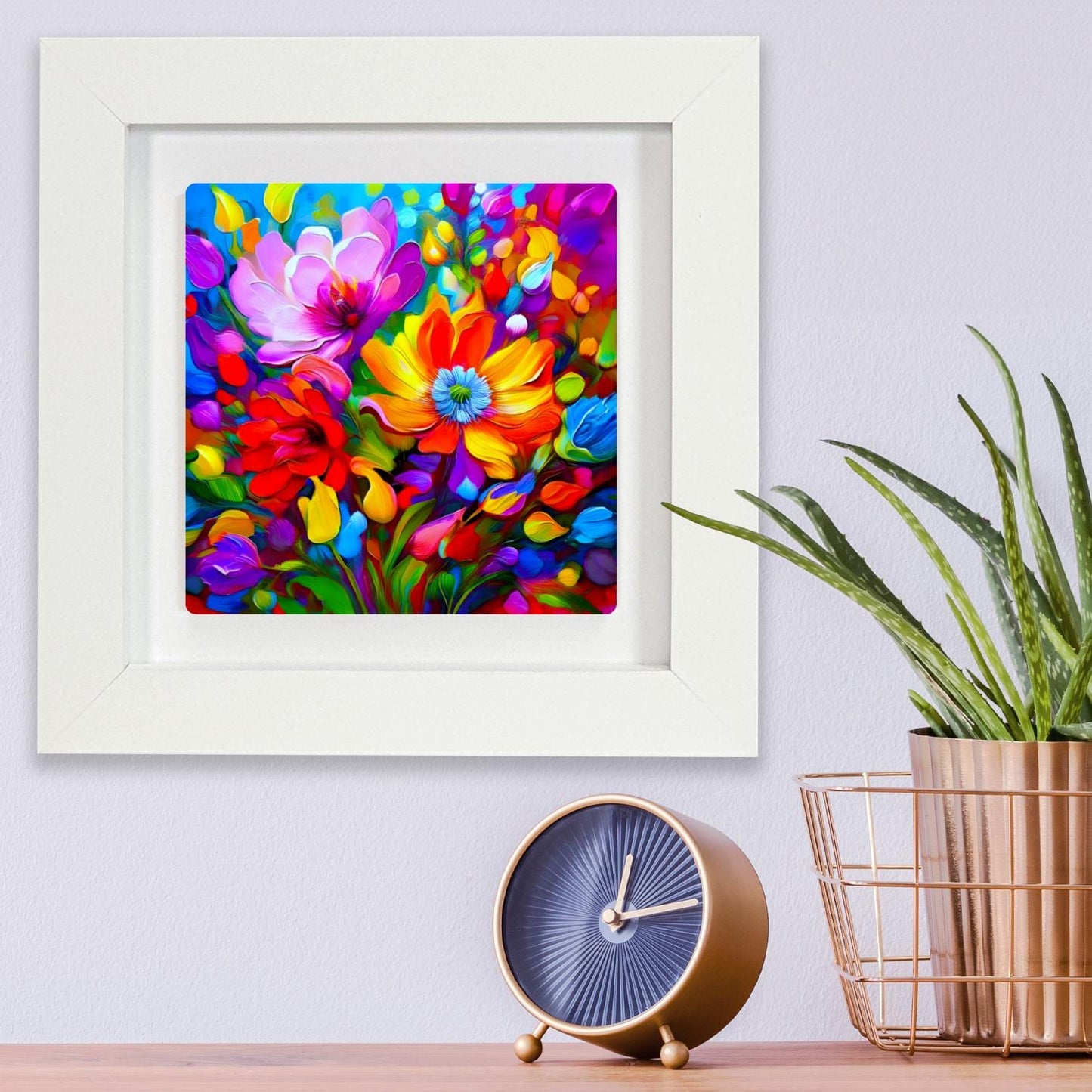 A Touch Of Colour 2, Ceramic Artwork, Framed In Black Or White, Unique Gift Idea, Ready To Hang Or Freestanding...