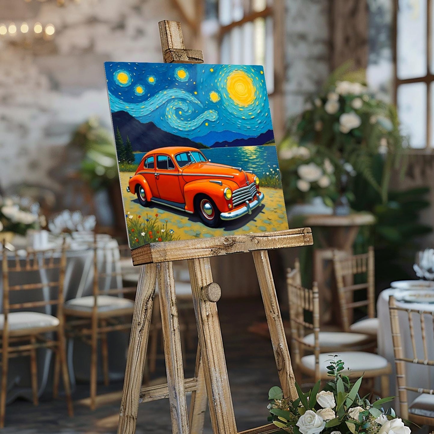 Motor Car No.C4, Printed On Steel, Unique Image, Original Print, Highly Detailed, Vibrant Colours, A Gift That Lasts Forever
