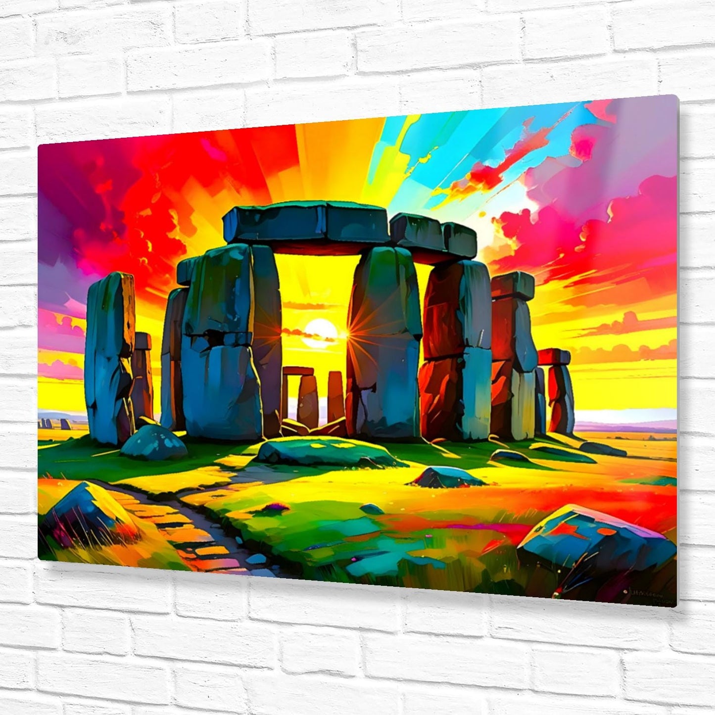 Stonehenge No.SH1, Printed On Steel, Unique Gifts, Highly Detailed, Vivid Colours, Original Print, A Gift That Lasts Forever.