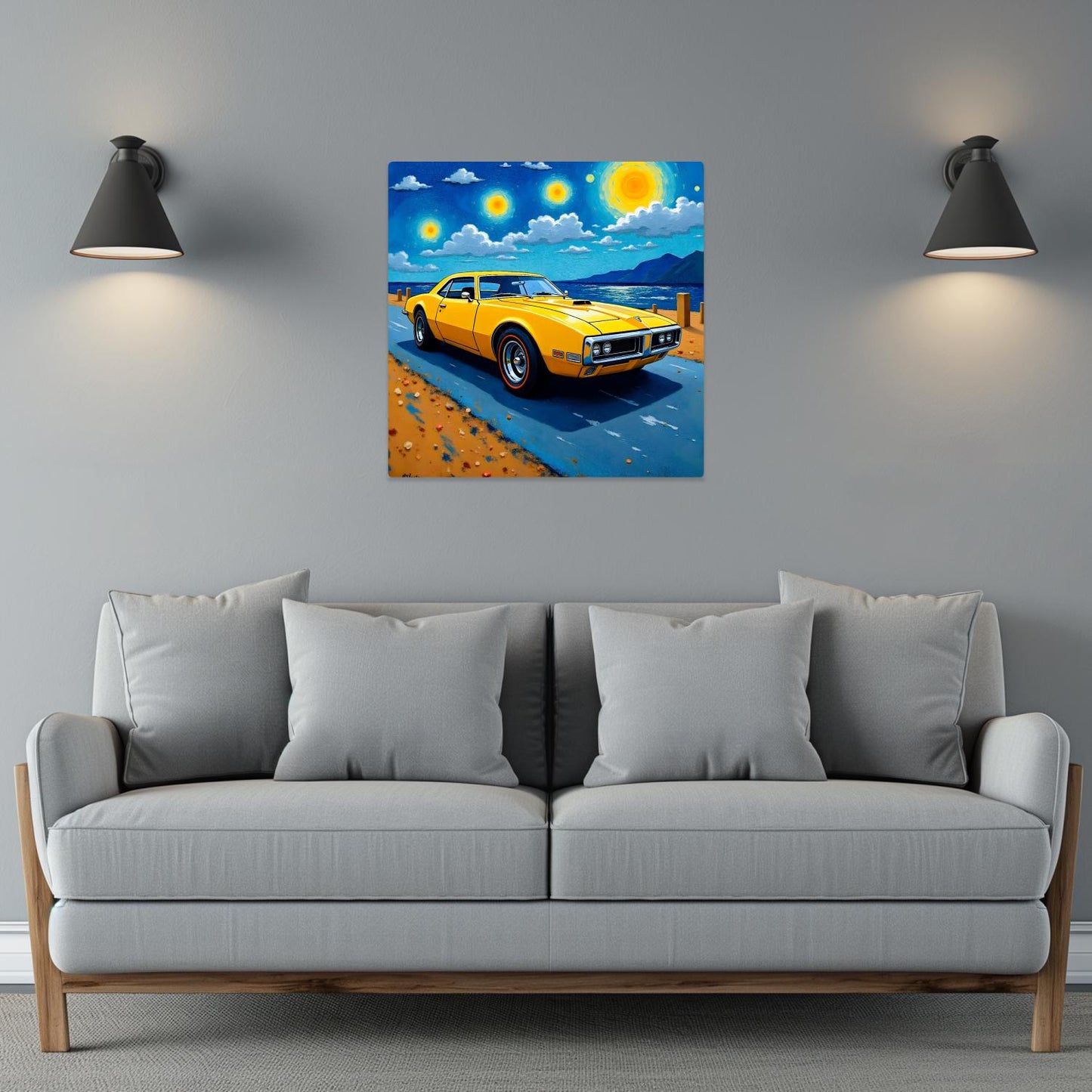 Motor Car No.C5, Printed On Steel, Unique Image, Original Print, Highly Detailed, Vibrant Colours, A Gift That Lasts Forever