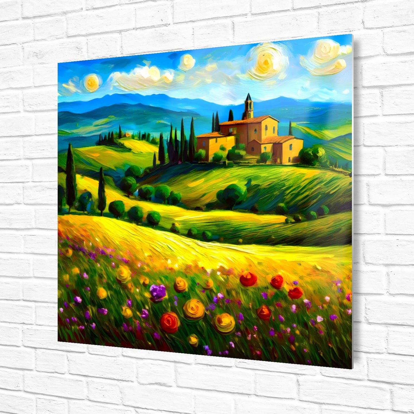 Italian Countryside No3, Printed On Steel, Unique Image, Original Print, Highly Detailed, Vibrant Colours, A Gift That Lasts Forever