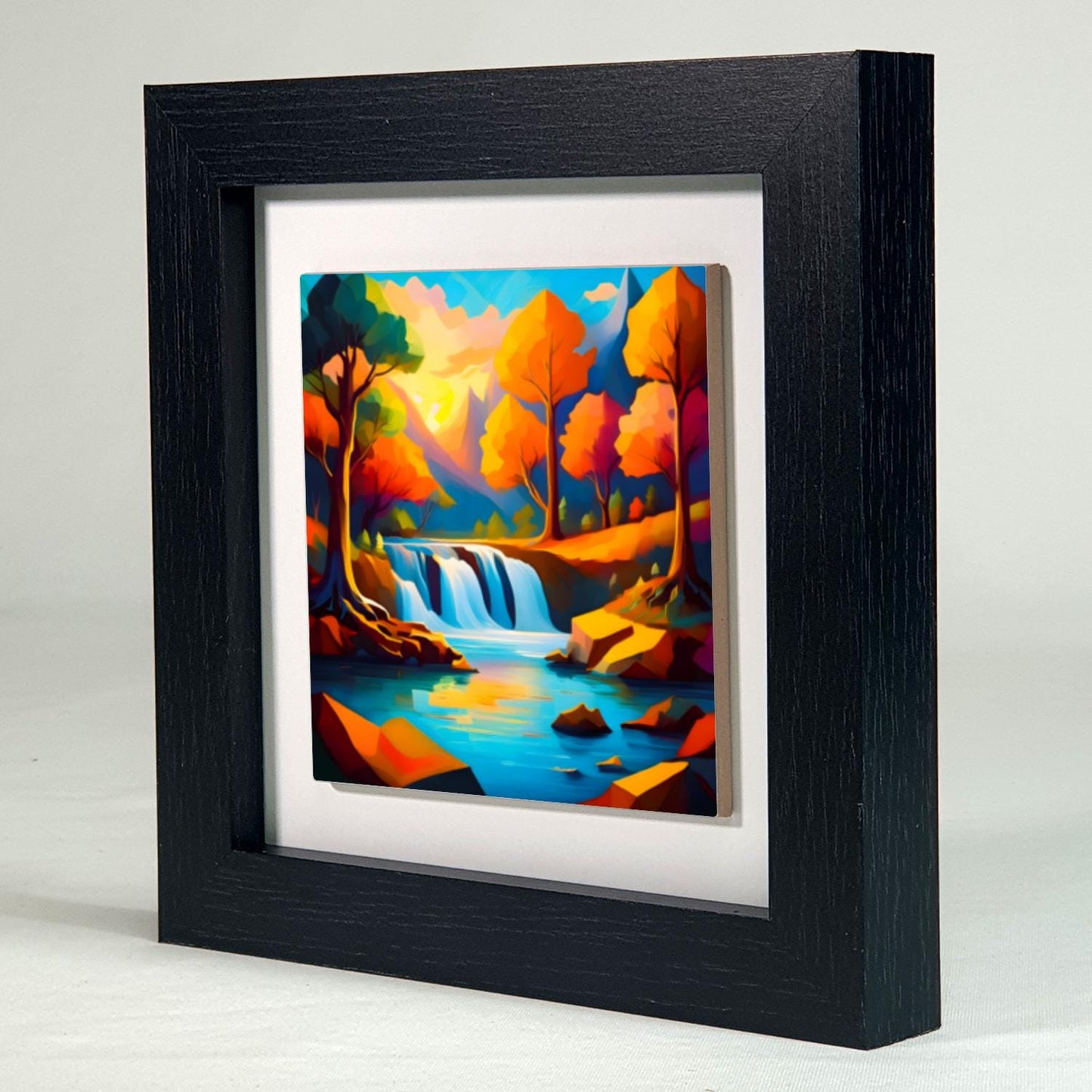 Modern Waterfall WF3, Ceramic Art, Highly Detailed Wall Art, Vivid Colours, Unique Gift Idea, Ready To Hang, A Gift For A Lifetime..