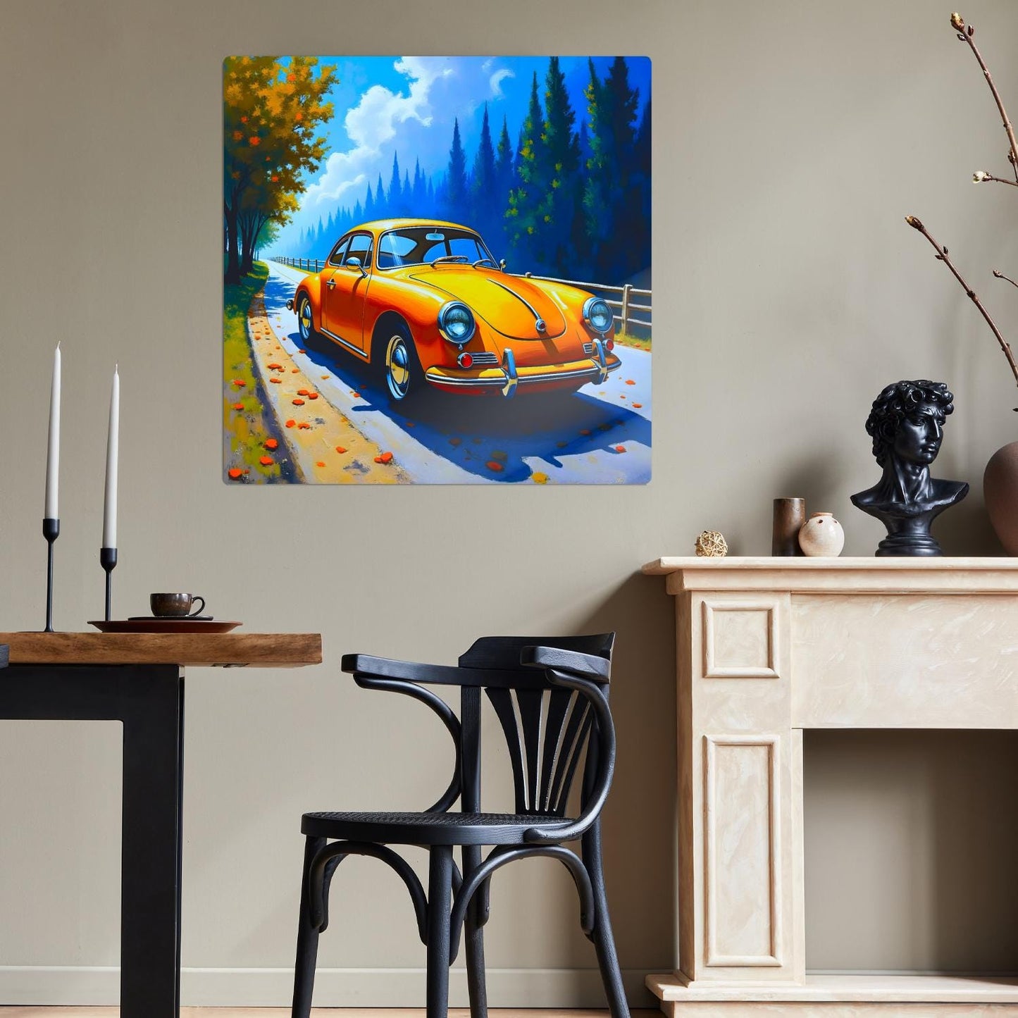 Motor Car No.C8, Printed On Steel, Unique Image, Original Print, Highly Detailed, Vibrant Colours, A Gift That Lasts Forever