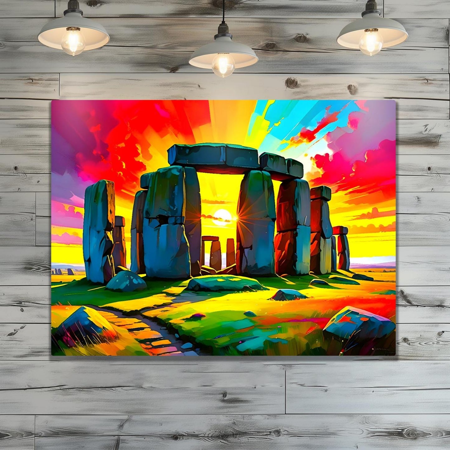 Stonehenge No.SH1, Printed On Steel, Unique Gifts, Highly Detailed, Vivid Colours, Original Print, A Gift That Lasts Forever.