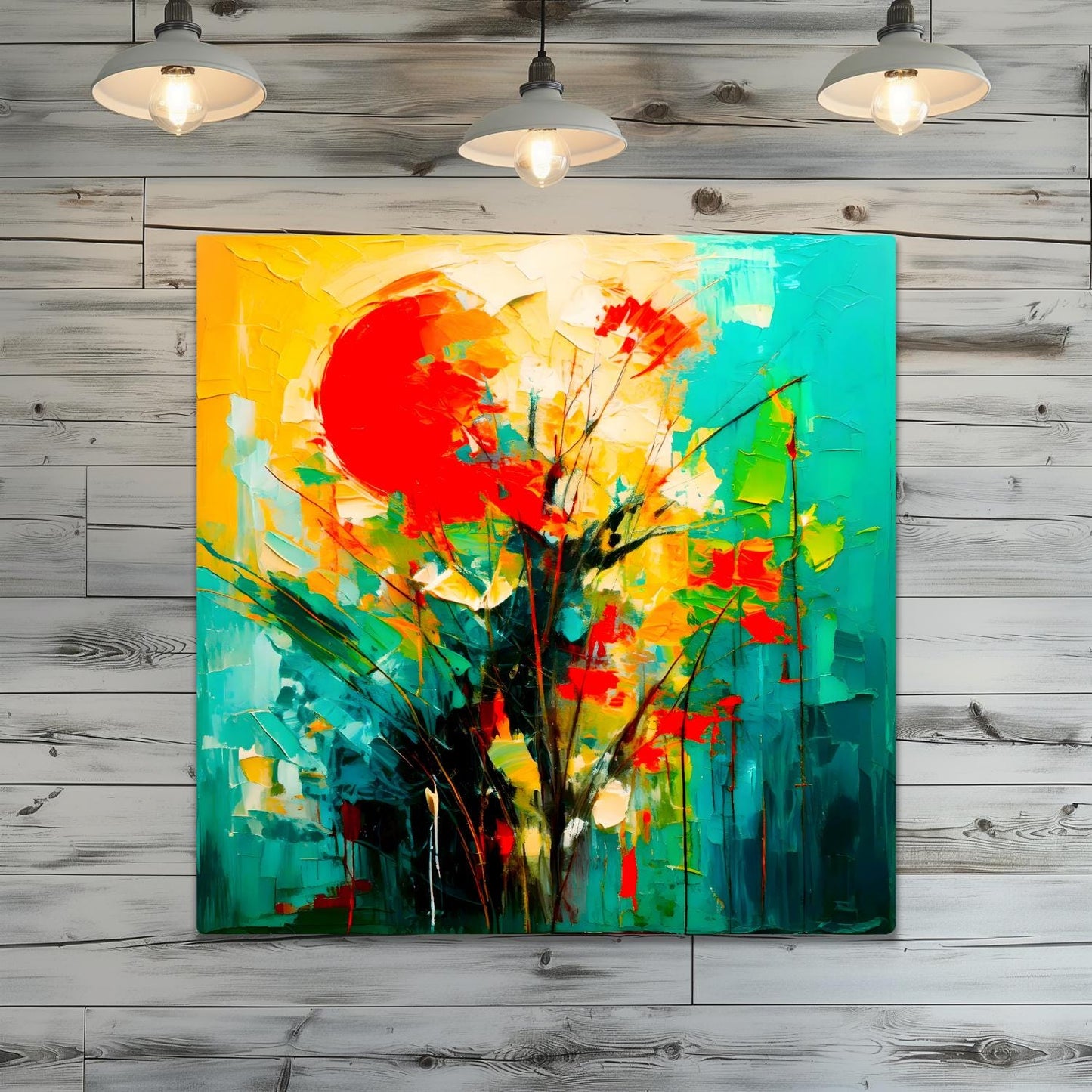 Abstract Sun No.AS1, Printed On Steel, Unique Images, Perfect Gift, Vibrant Abstract, A Gift To Last A Lifetime.