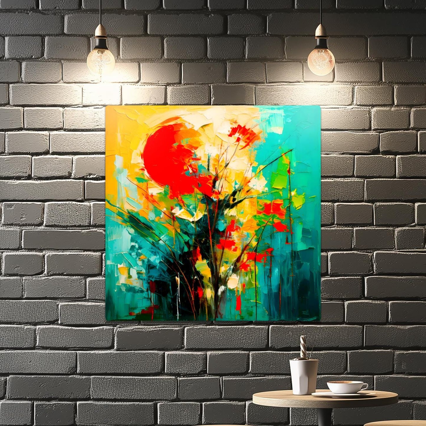 Abstract Sun No.AS1, Printed On Steel, Unique Images, Perfect Gift, Vibrant Abstract, A Gift To Last A Lifetime.