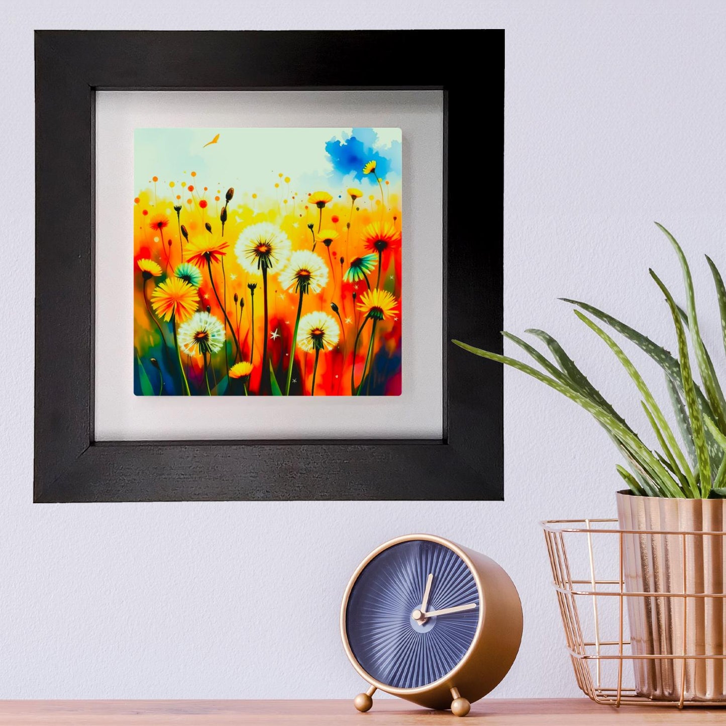Wildflowers No.W3, Ceramic Artwork, Framed In Black Or White, Unique Gift Idea, Ready To Hang Or Freestanding...