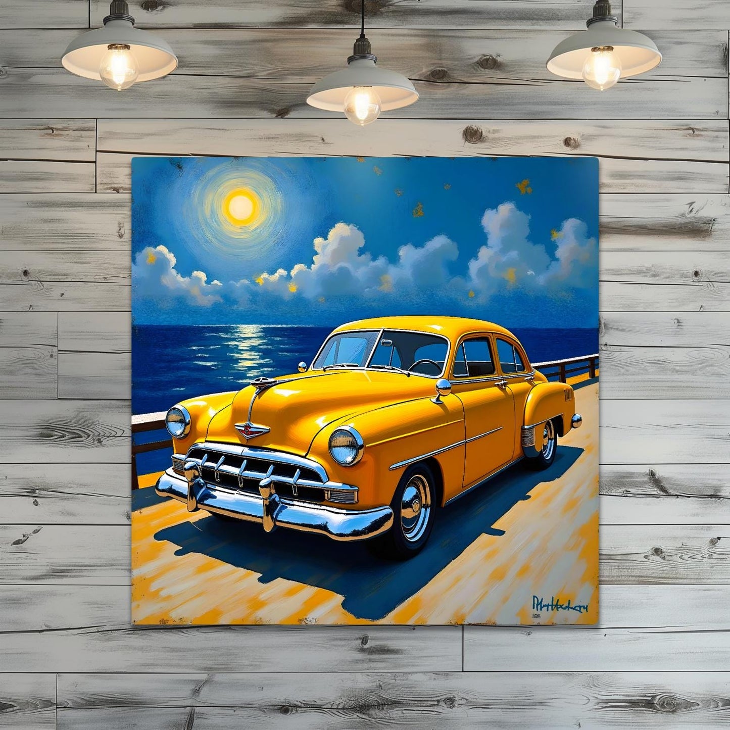 Motor Car No.C6, Printed On Steel, Unique Image, Original Print, Highly Detailed, Vibrant Colours, A Gift That Lasts Forever.