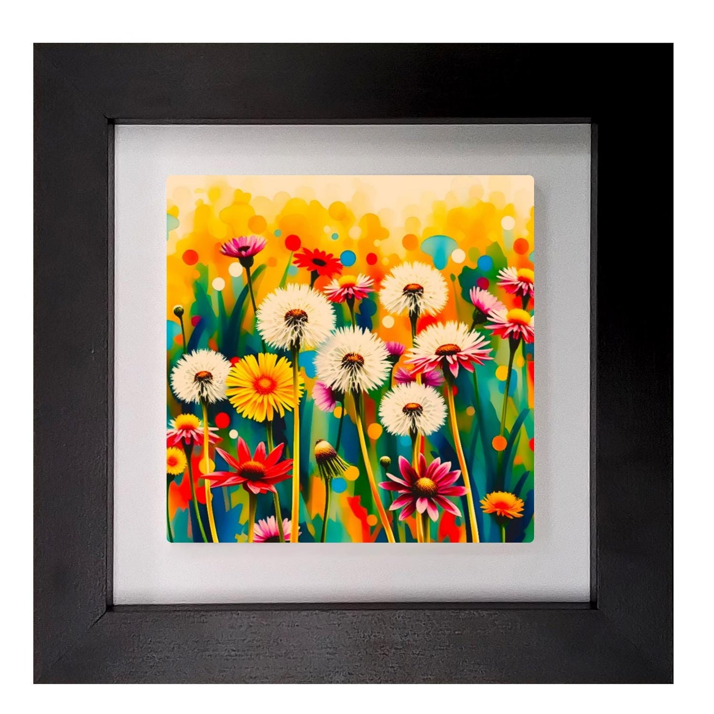 Wildflowers No.1, Ceramic Artwork, Framed In Black Or White, Unique Gift Idea, Ready To Hang Or Freestanding...