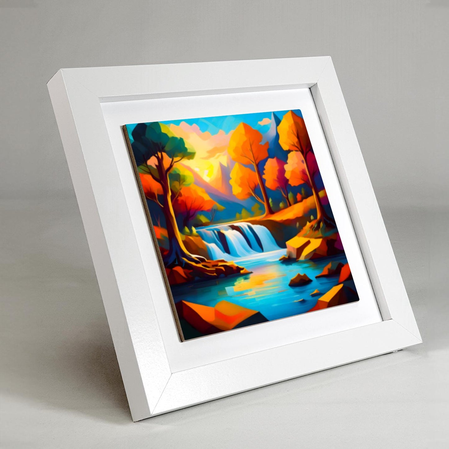 Modern Waterfall WF3, Ceramic Art, Highly Detailed Wall Art, Vivid Colours, Unique Gift Idea, Ready To Hang, A Gift For A Lifetime..