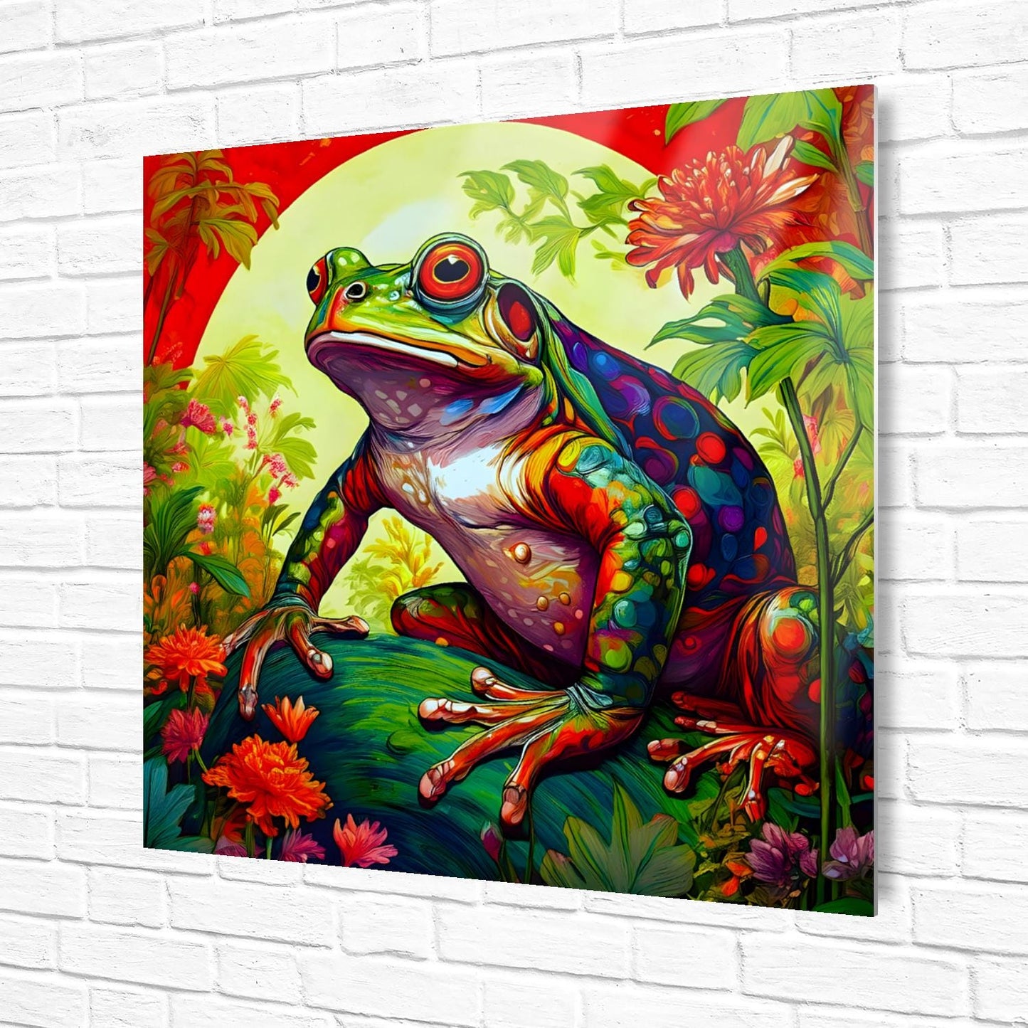 Frog Print No.F2, Printed On Steel, Unique Image, Perfect Gift, Unique Wall Art, Vivid Colours,Art Is A Gift For A Lifetime