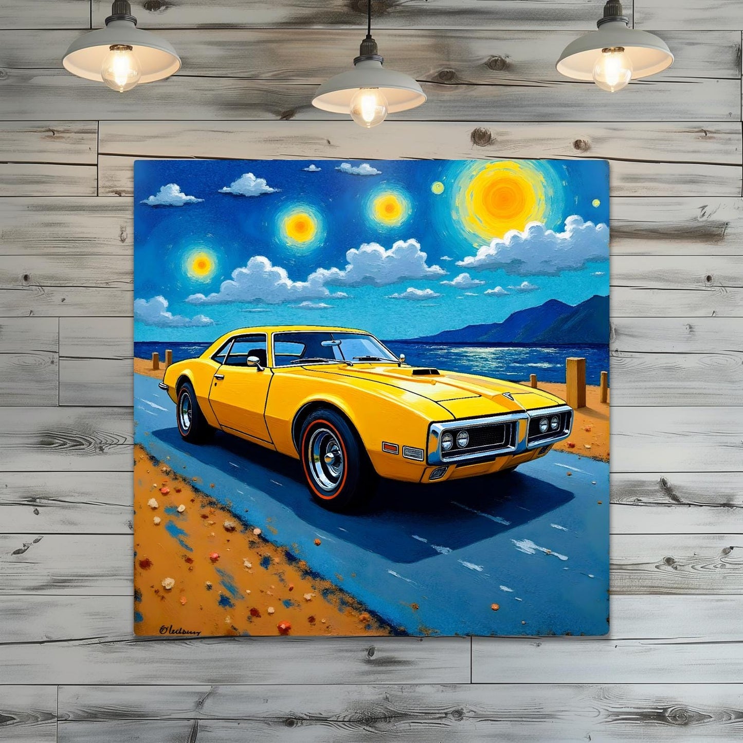 Motor Car No.C5, Printed On Steel, Unique Image, Original Print, Highly Detailed, Vibrant Colours, A Gift That Lasts Forever