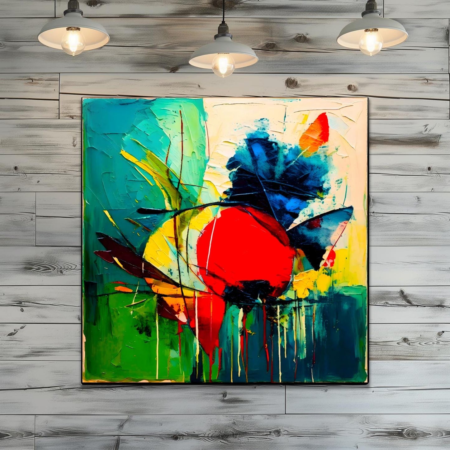 Abstract Sun S2, Printed On Gloss Aluminium To Enhance Colours And Clarity, Unique Wall Print, A Gift To Last A Lifetime...