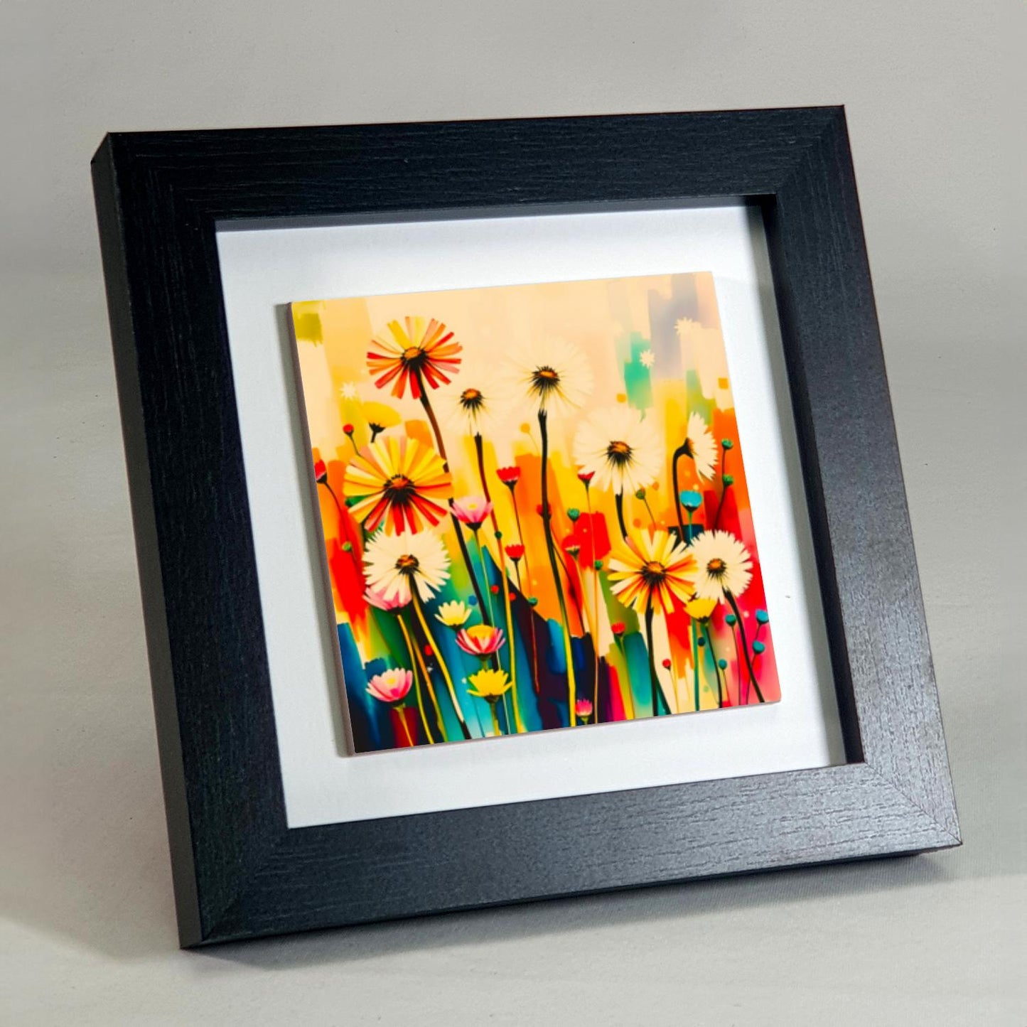 Wildflowers No.W2, Ceramic Artwork, Framed In Black Or White, Unique Gift Idea, Ready To Hang Or Freestanding...