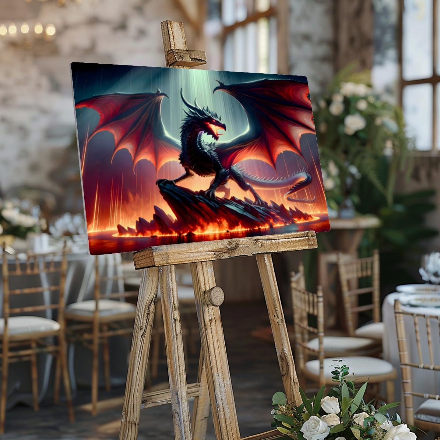 Black Dragon, Printed On Gloss Aluminium To Enhance Colours And Detail, Unique Wall Print, A Gift For A Lifetime...