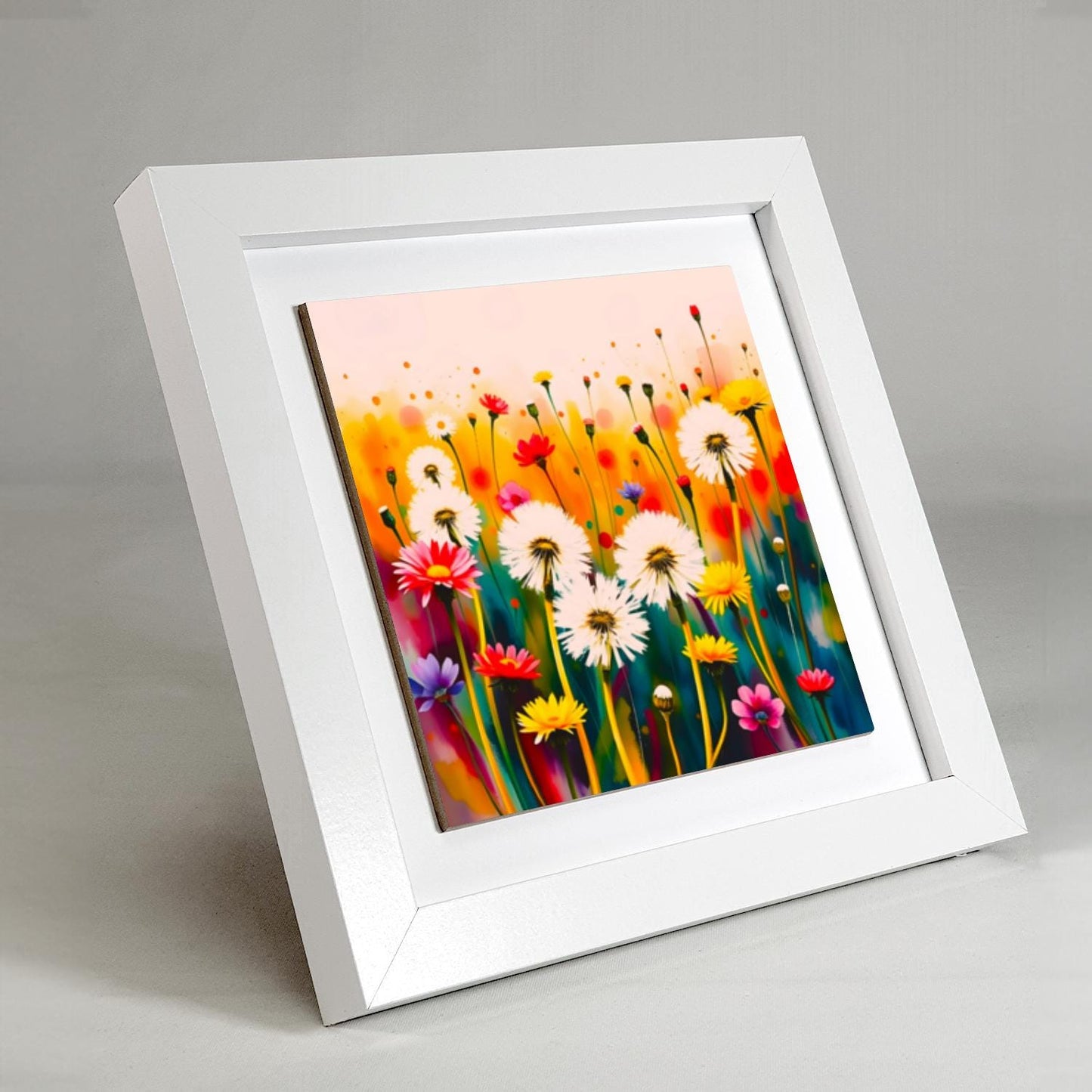 Wildflowers No.W4, Ceramic Artwork, Framed In Black Or White, Unique Gift Idea, Ready To Hang Or Freestanding...