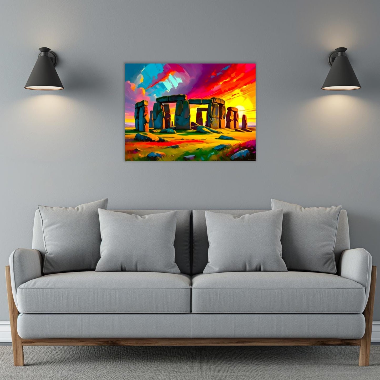 Stonehenge No.SH3, Printed On Steel, Unique Gifts, Highly Detailed, Vivid Colours, Original Print, A Gift That Lasts Forever.