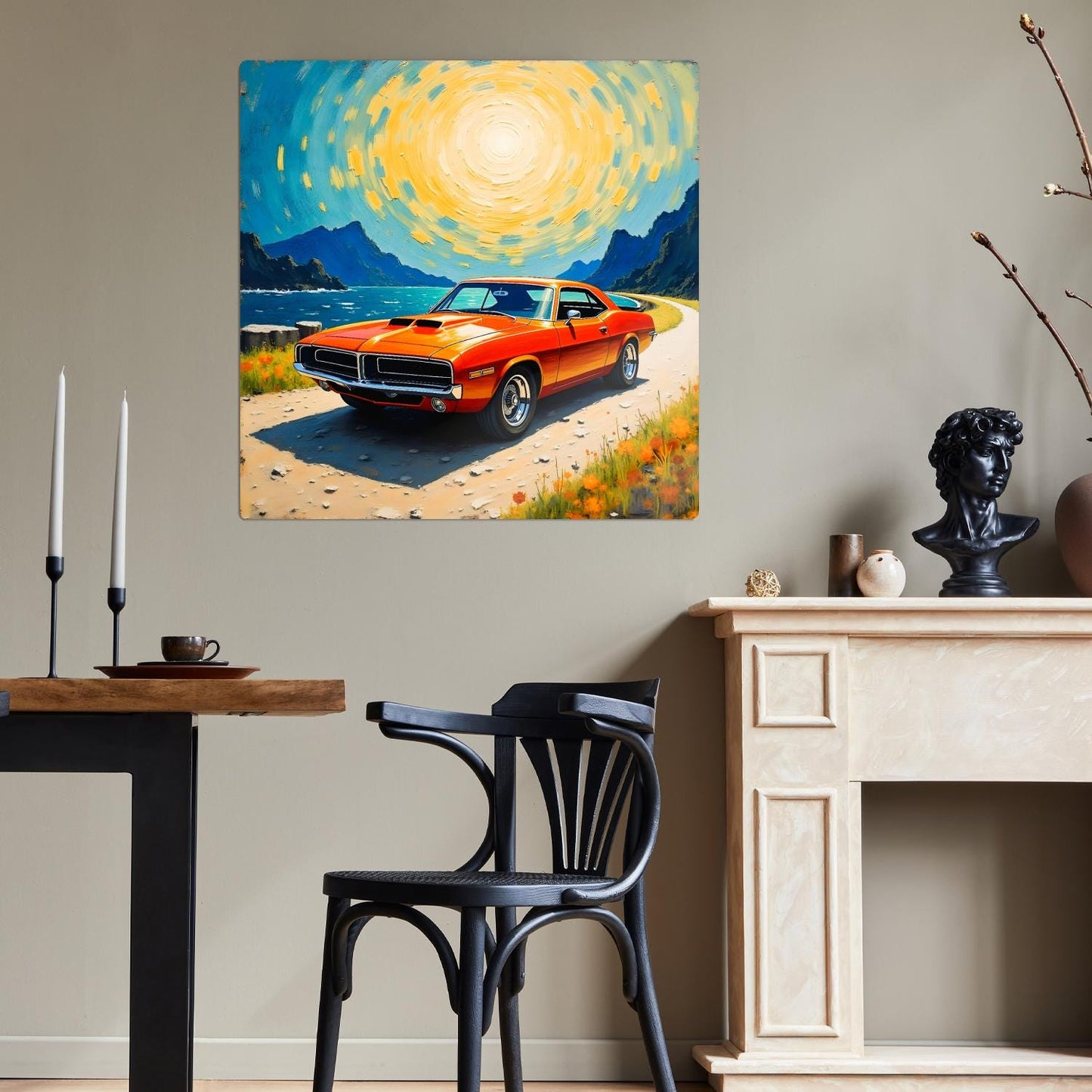 Motor Car No.C3, Printed On Steel, Unique Image, Original Print, Highly Detailed, Vibrant Colours, A Gift That Lasts Forever