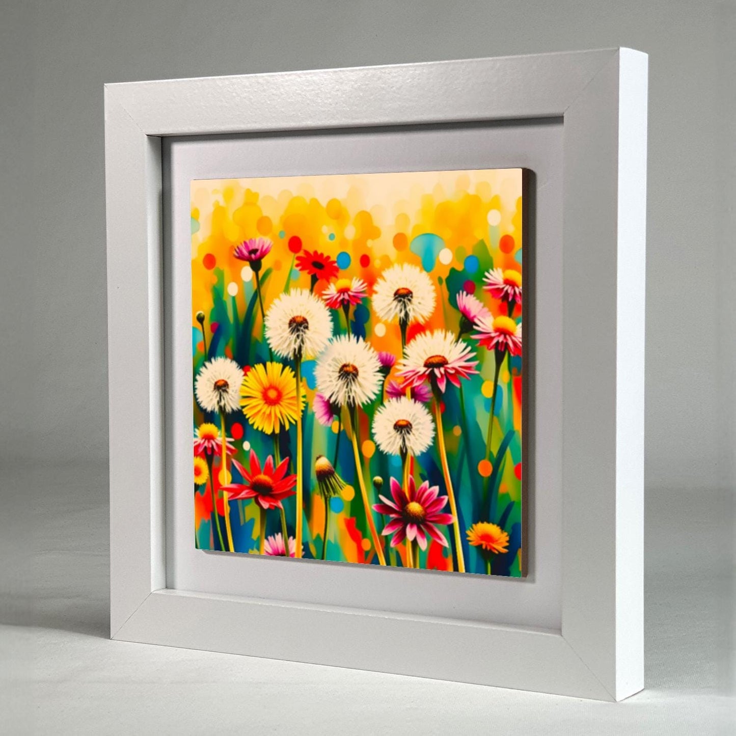Wildflowers No.1, Ceramic Artwork, Framed In Black Or White, Unique Gift Idea, Ready To Hang Or Freestanding...
