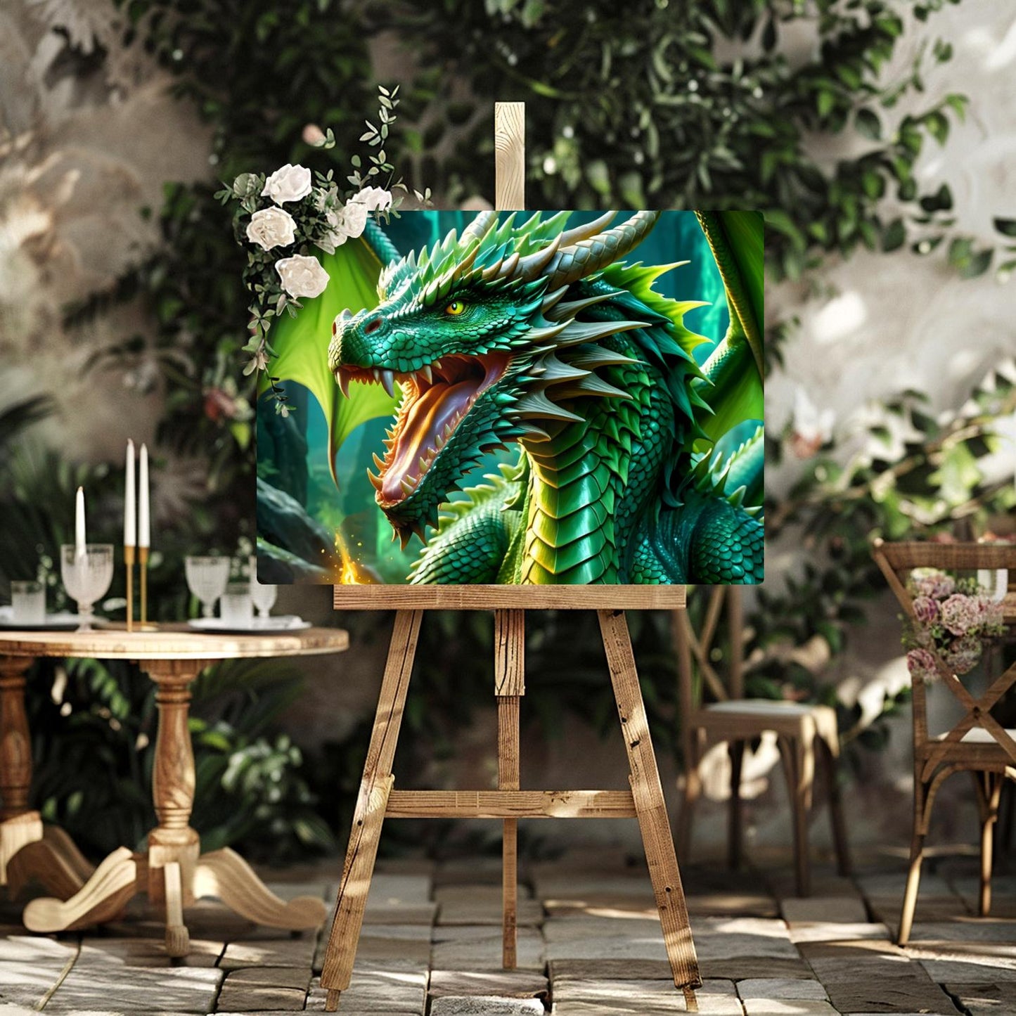 Green Dragon, Printed On Gloss Aluminium To Enhance Colours And Detail, Unique Wall Print, A Gift For A Lifetime...