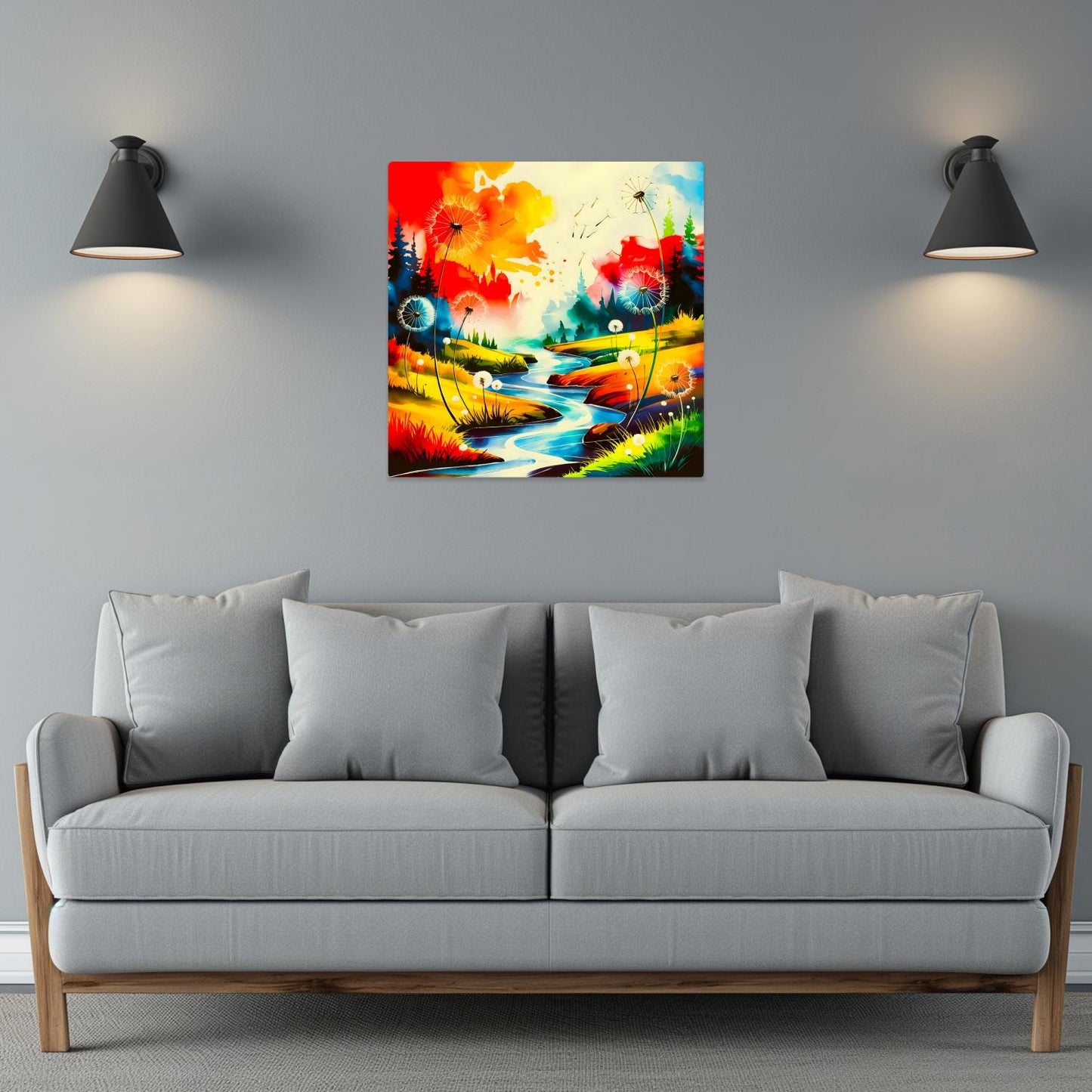 Dandelion No.D3, Printed On Steel, Unique Image, Vivid Colours, Highly Detailed, Unique Wall Art, Art Is A gift For A Lifetime