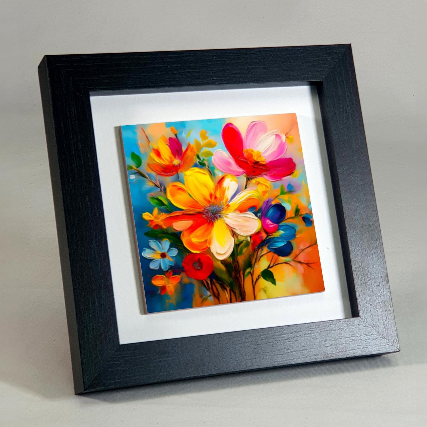 A Touch Of Colour 1, Ceramic Artwork, Framed In Black Or White, Unique Gift Idea, Ready To Hang Or Freestanding...